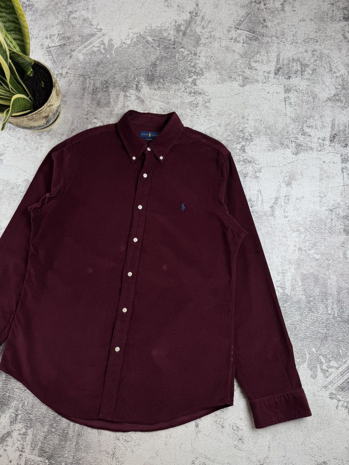 Polo Ralph Lauren Polo Ralph Velour Corduroy Cherry Button Longsleeve Shirt Size US XL / EU 56 / 4 - 3 Thumbnail