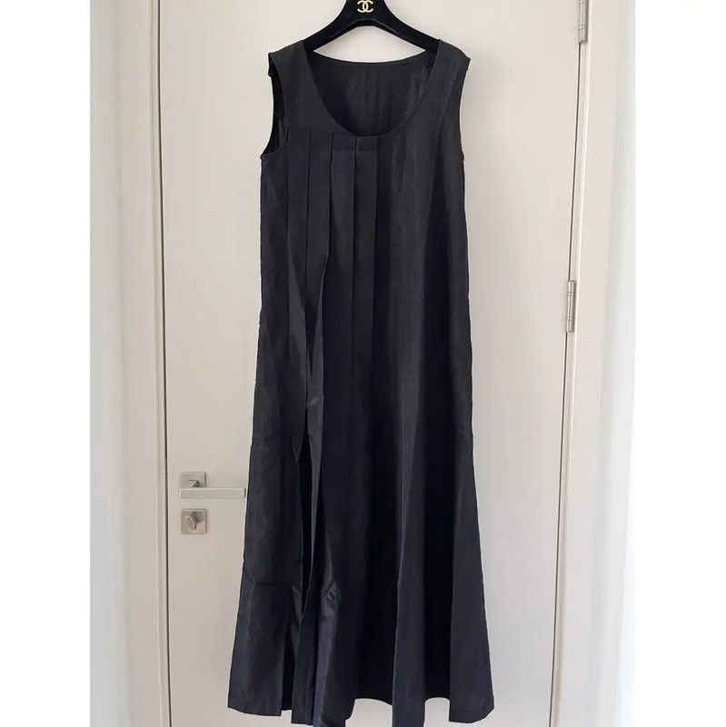 Yohji Yamamoto Yohji Yamamoto Black Long Dress for Women 0089 Size L / US 10 / IT 46 - 1 Thumbnail