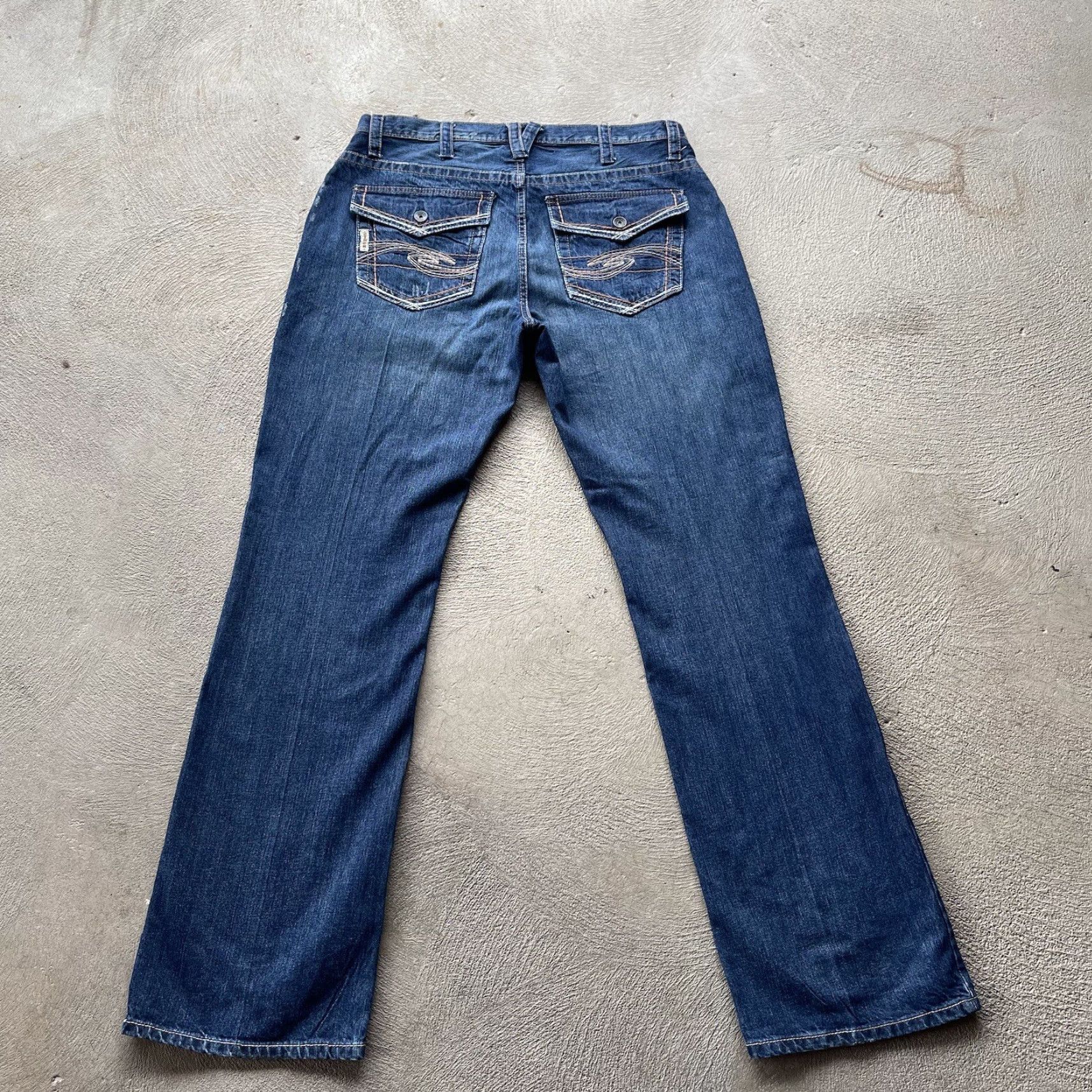 Cinch Mens Jeans 38x36 Bootcut Denim Cotton Relaxed Fit Western Cowboy Logo Casual