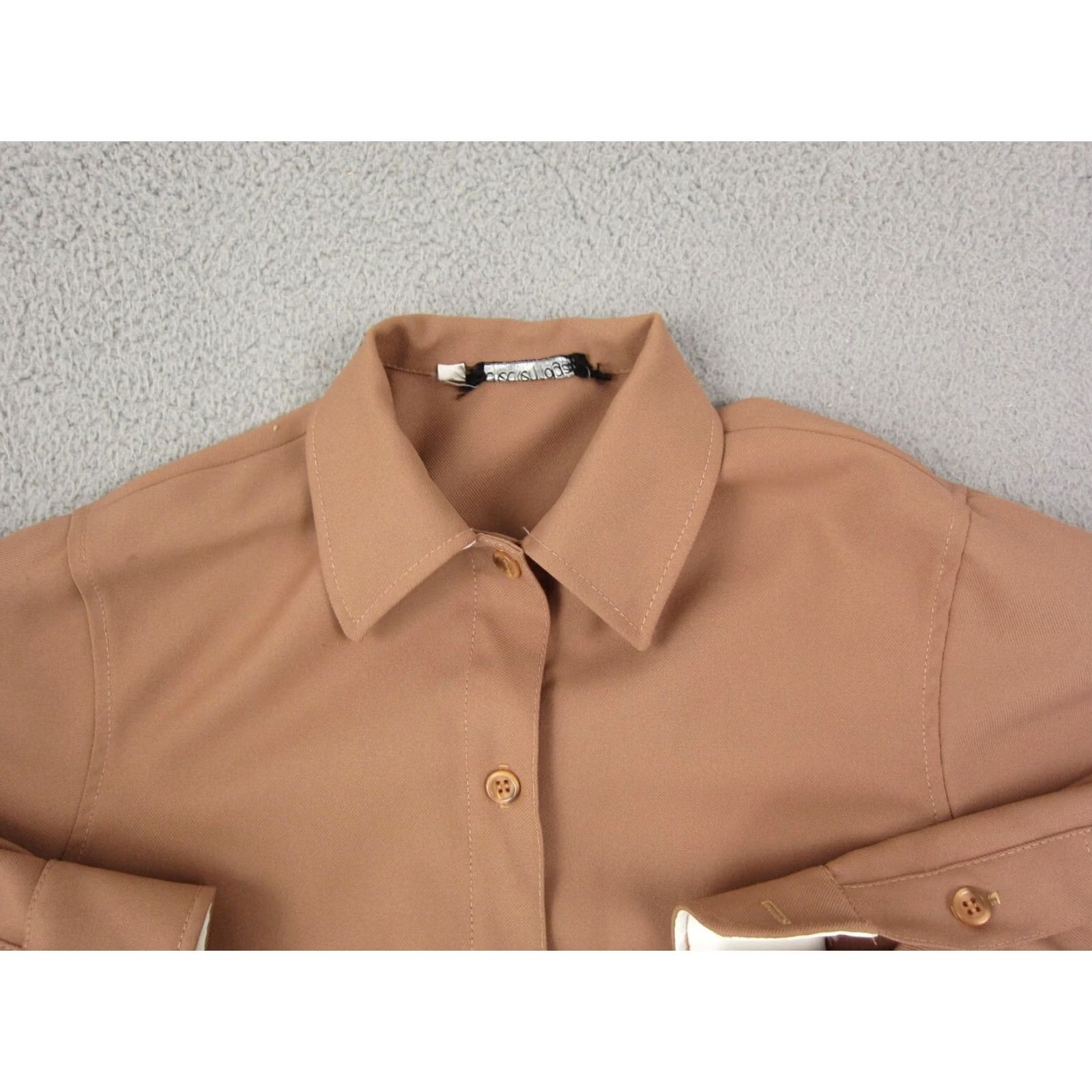 Vintage VINTAGE Breckenridge Shirt Medium 8 Brown Button Up Leisure Disco 70s Womens Size M / US 6-8 / IT 42-44 - 2 Thumbnail