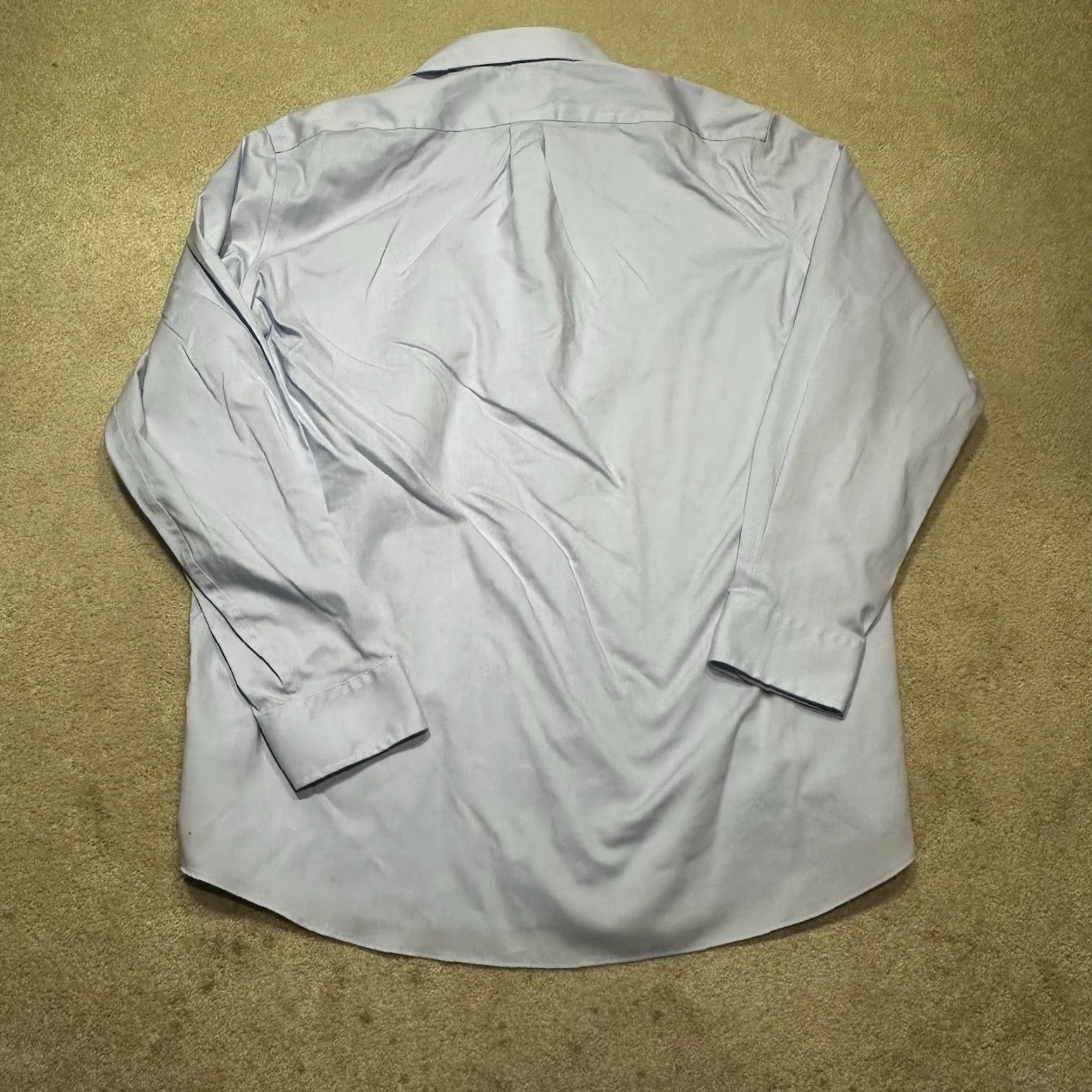 Ralph Lauren Lauren Ralph Lauren Dress Shirt 18.5 36/37 Blue Stretch Tall Fit Mens Size 48R - 3 Thumbnail