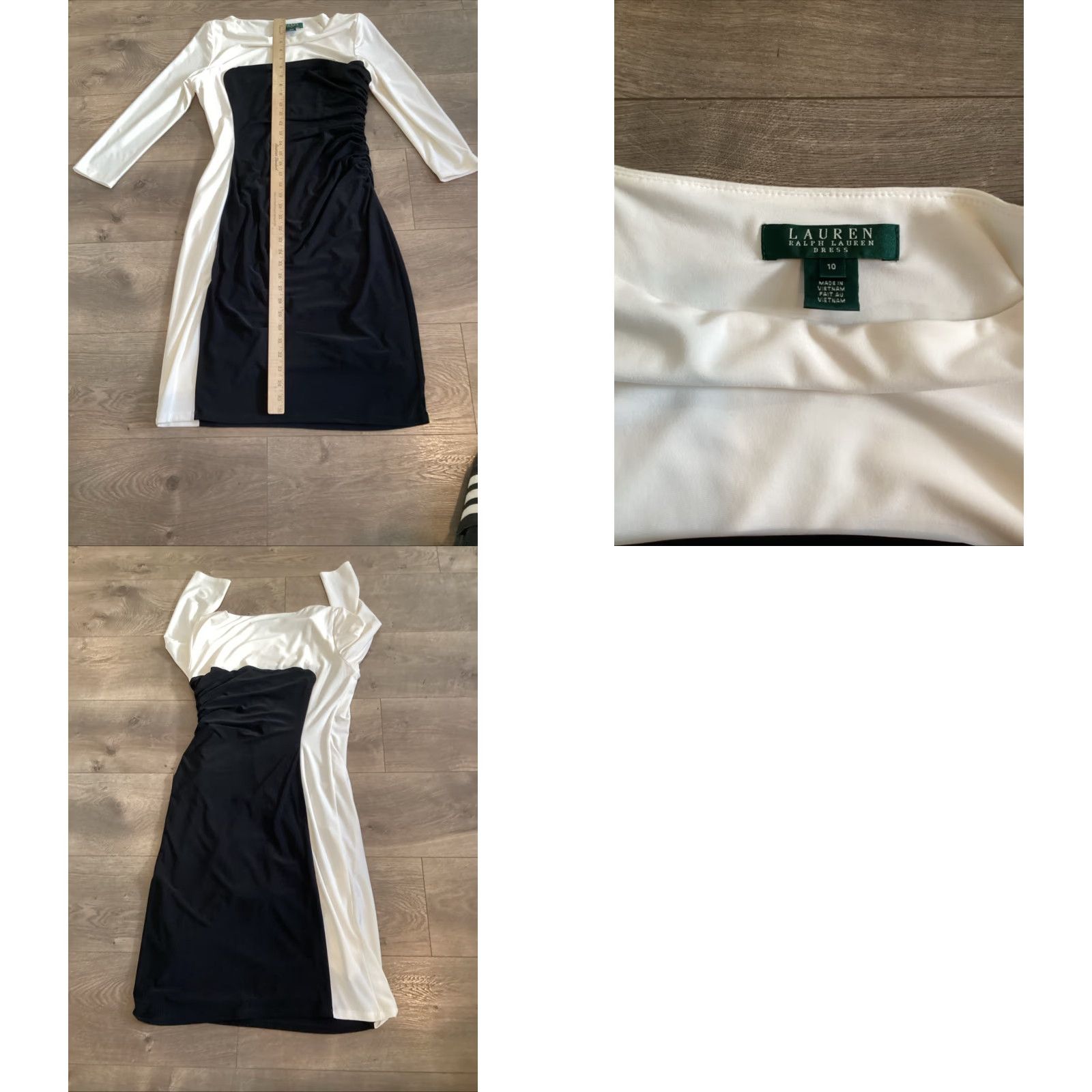 Ralph Lauren Lauren Ralph Lauren Woman's 10 Sheath Dress Sleeveless Black White Color Size L / US 10 / IT 46 - 8 Thumbnail