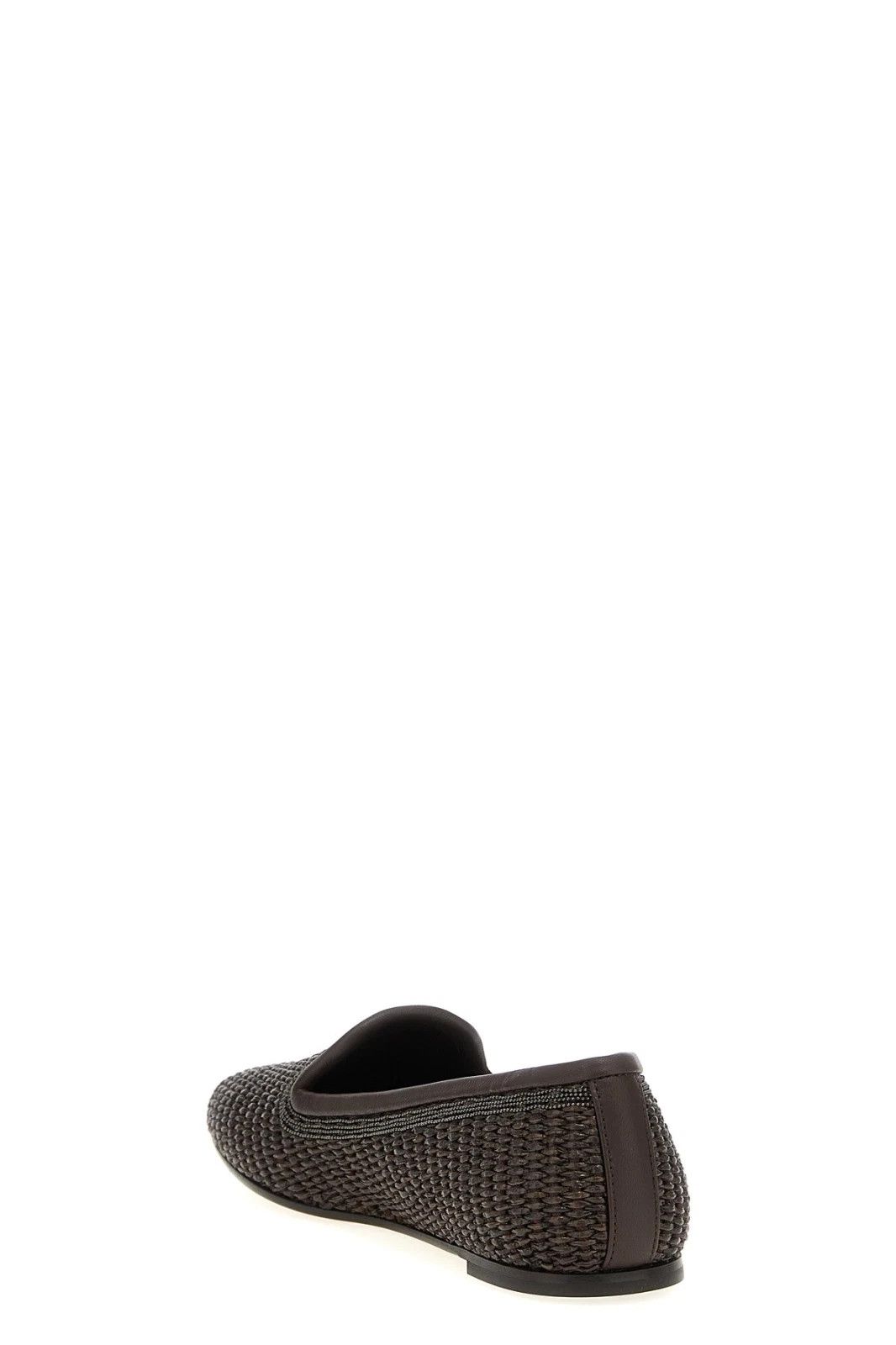 Brunello Cucinelli Brunello Cucinelli Precious Trim Brown Raffia Slippers Size US 6 / IT 36 - 3 Thumbnail