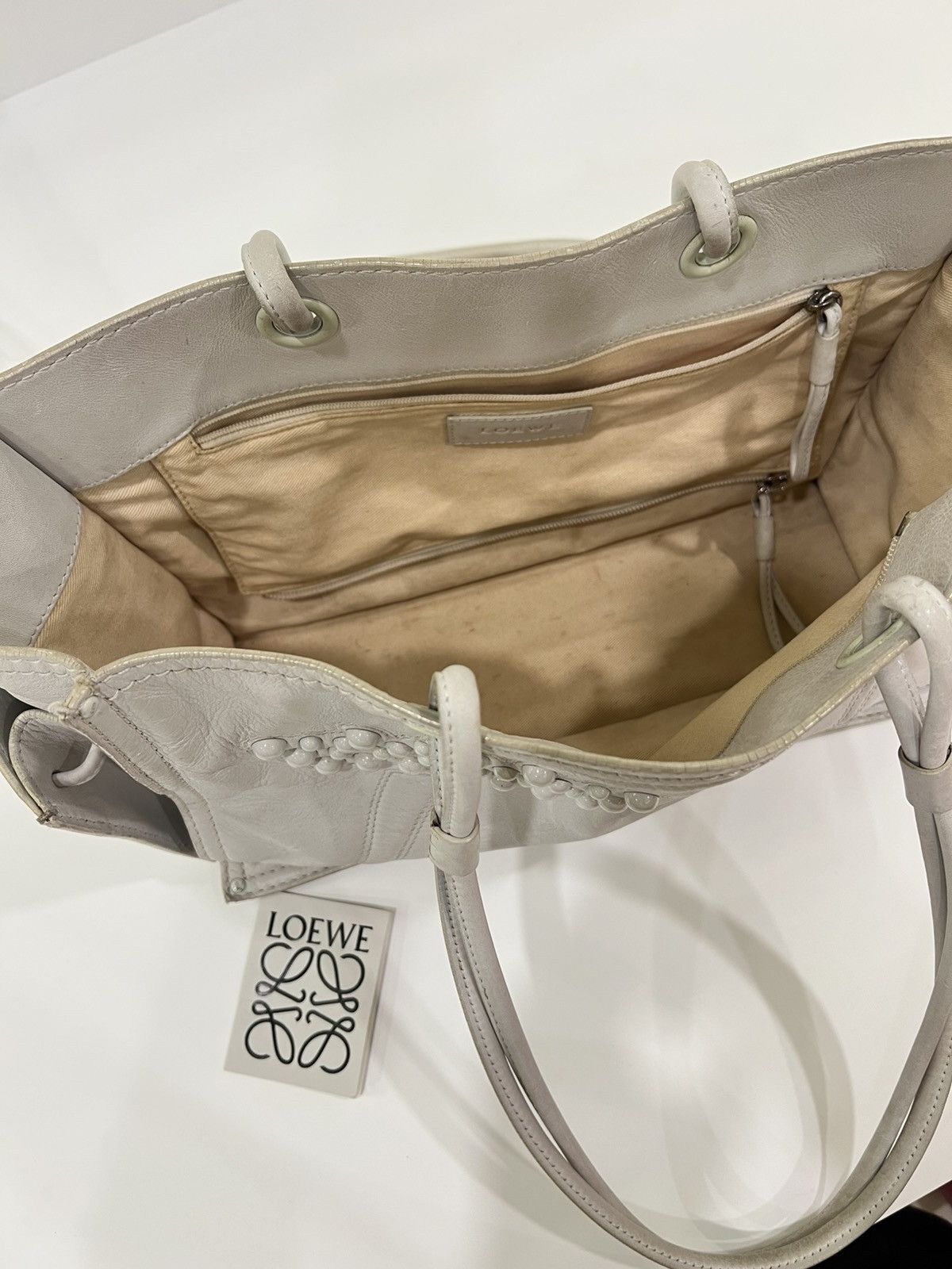 Loewe Loewe White Leather Crown totebag Size ONE SIZE - 17 Thumbnail