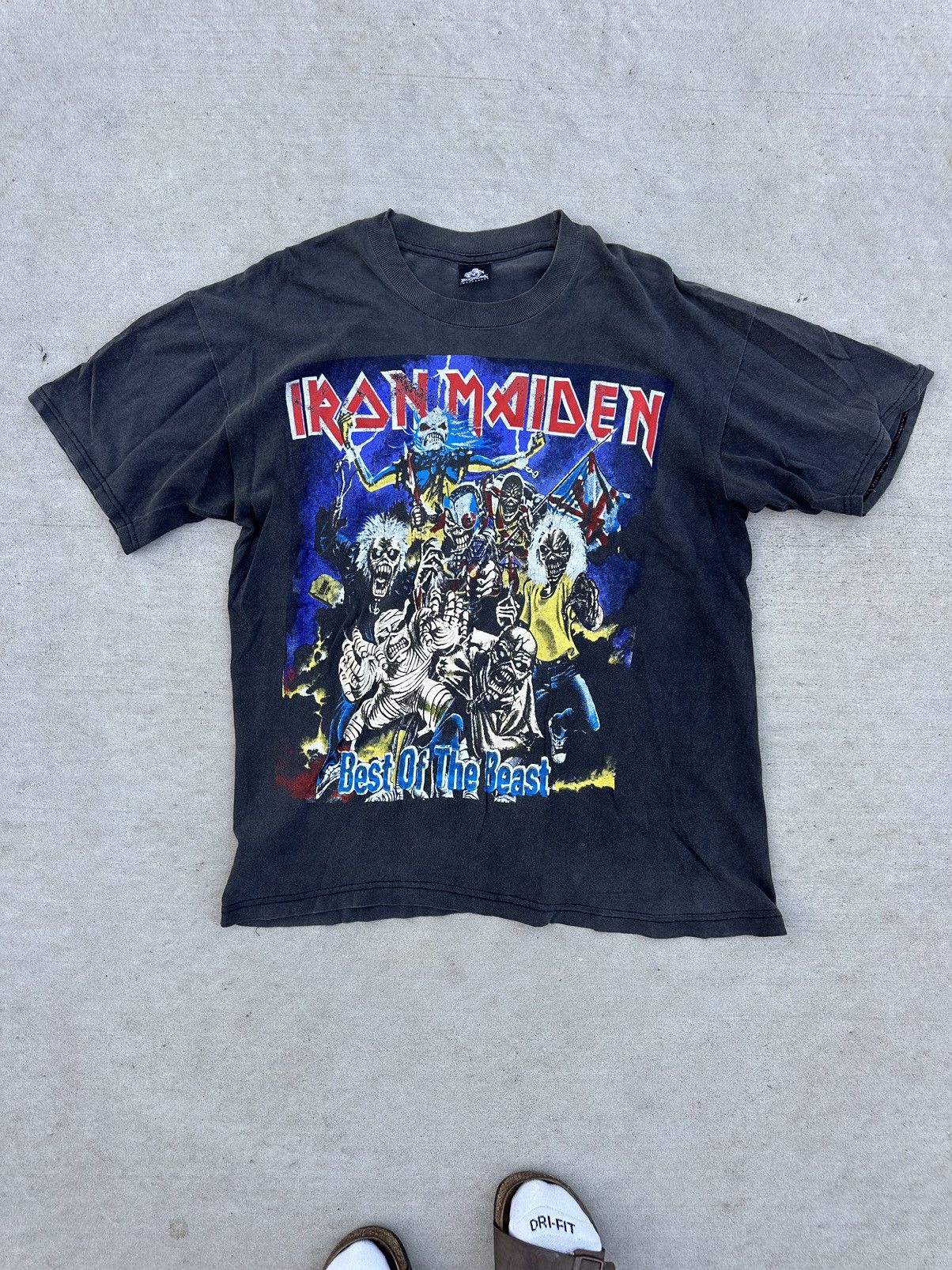 Band Tees × Iron Maiden × Vintage Vintage Iron Maiden Mexican Bootleg t Shirt 90s Size US L / EU 52-54 / 3 - 1 Thumbnail