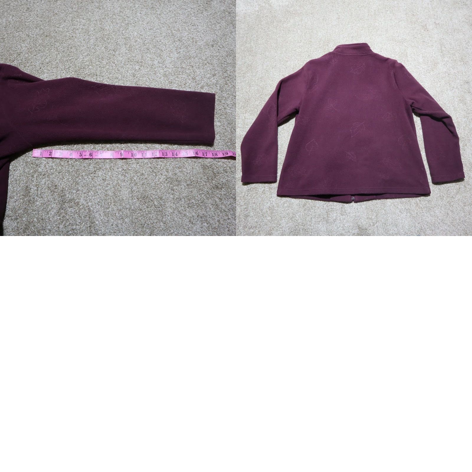 Vintage Christopher & Banks Jacket Women Long Sleeve Purple Velvet Zip Up Size L Fall Size L / US 10 / IT 46 - 8 Thumbnail