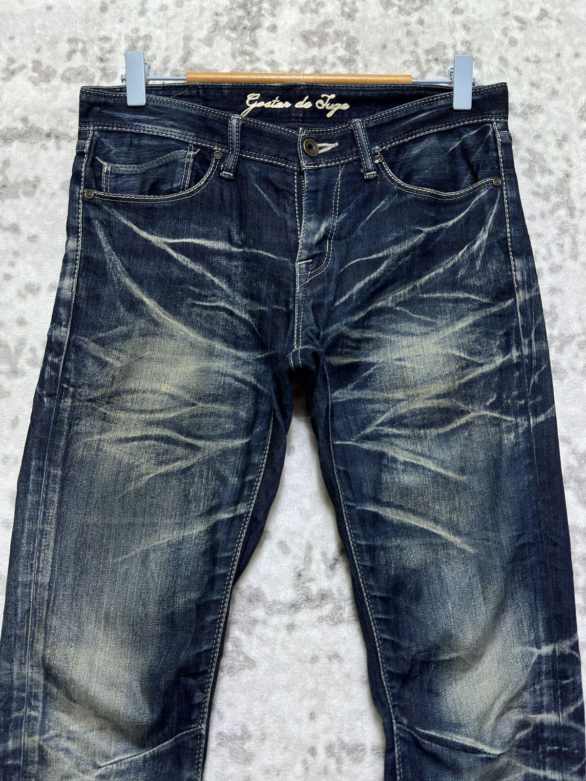 GOSTAR DE FUGA GOSTAR de FUGA Whiskered Honeycomb Faded Jeans Japan Size US 30 / EU 46 - 3 Thumbnail