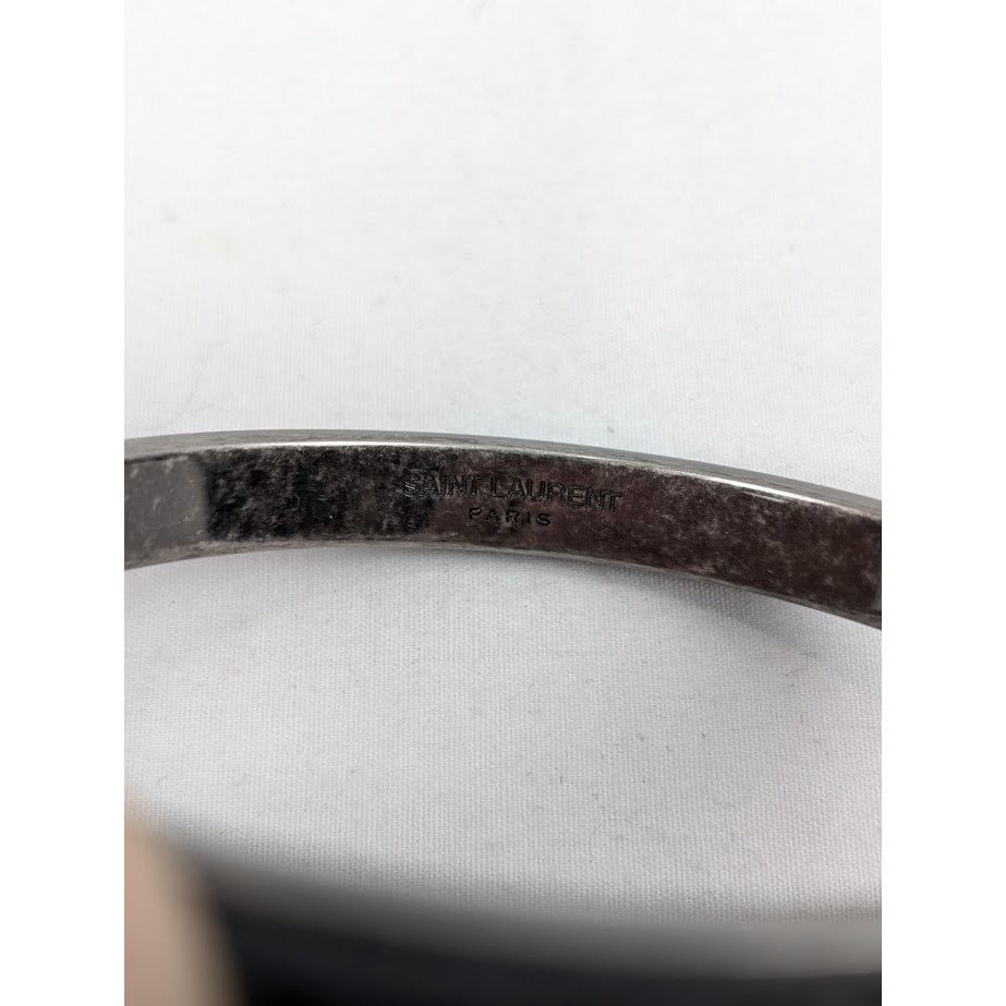 Saint Laurent Paris o1rshd1 Q:2 / Size: M / Metal Python Bangle in Black Size ONE SIZE - 4 Thumbnail