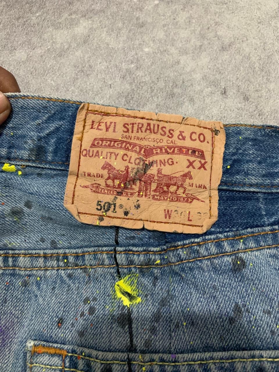 Levi's Vintage Clothing Vintage Levis 501 Spaltter Denim Jeans Size US 32 / EU 48 - 5 Thumbnail