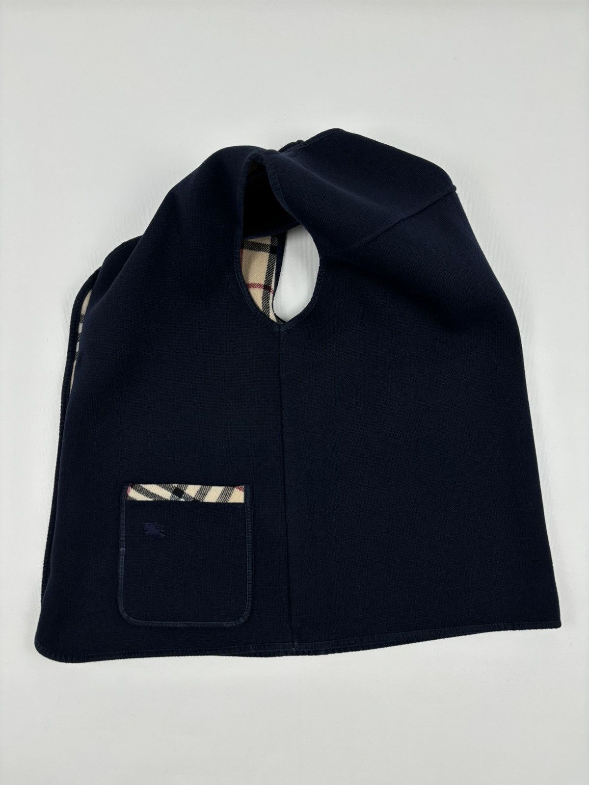 Burberry × Burberry Prorsum VTG 90s BURBERRY London "New Towey" Wool Nova Check Navy Vest Gilet Waistcoat 44 Size M / US 6-8 / IT 42-44 - 13 Thumbnail