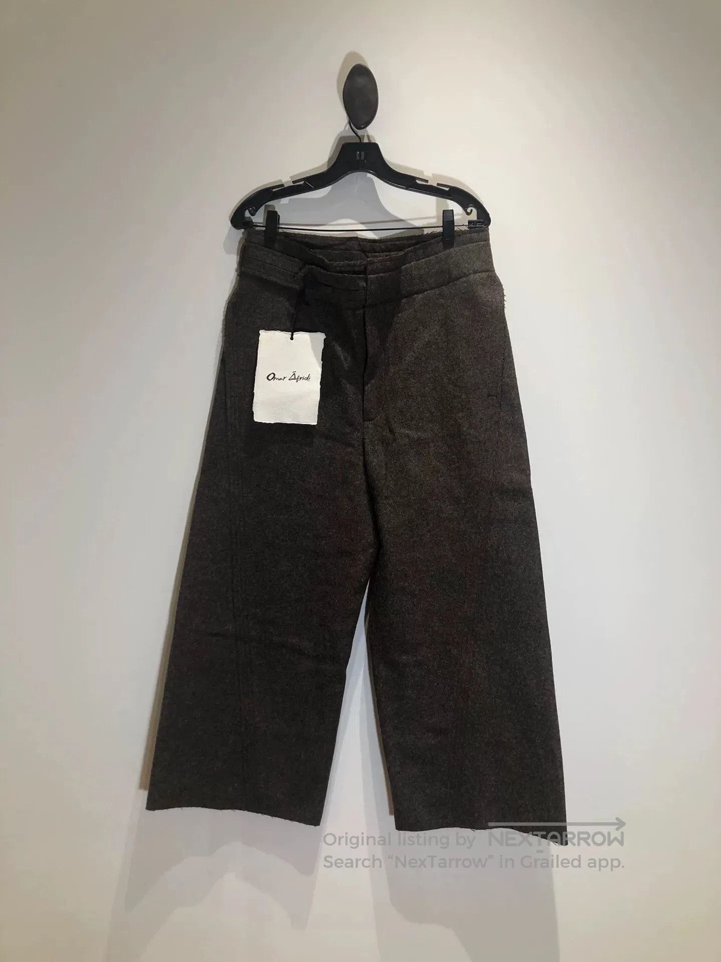 Omar Afridi OMAR AFRIDI Brown Flared Wool Trousers. Size US 30 / EU 46 - 1 Thumbnail