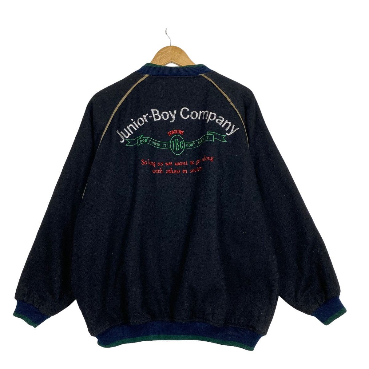 Japanese Brand 💥VINTAGE JUNIOR-BOY COMPANY VARSITY JACKET Size US M / EU 48-50 / 2 - 1 Thumbnail
