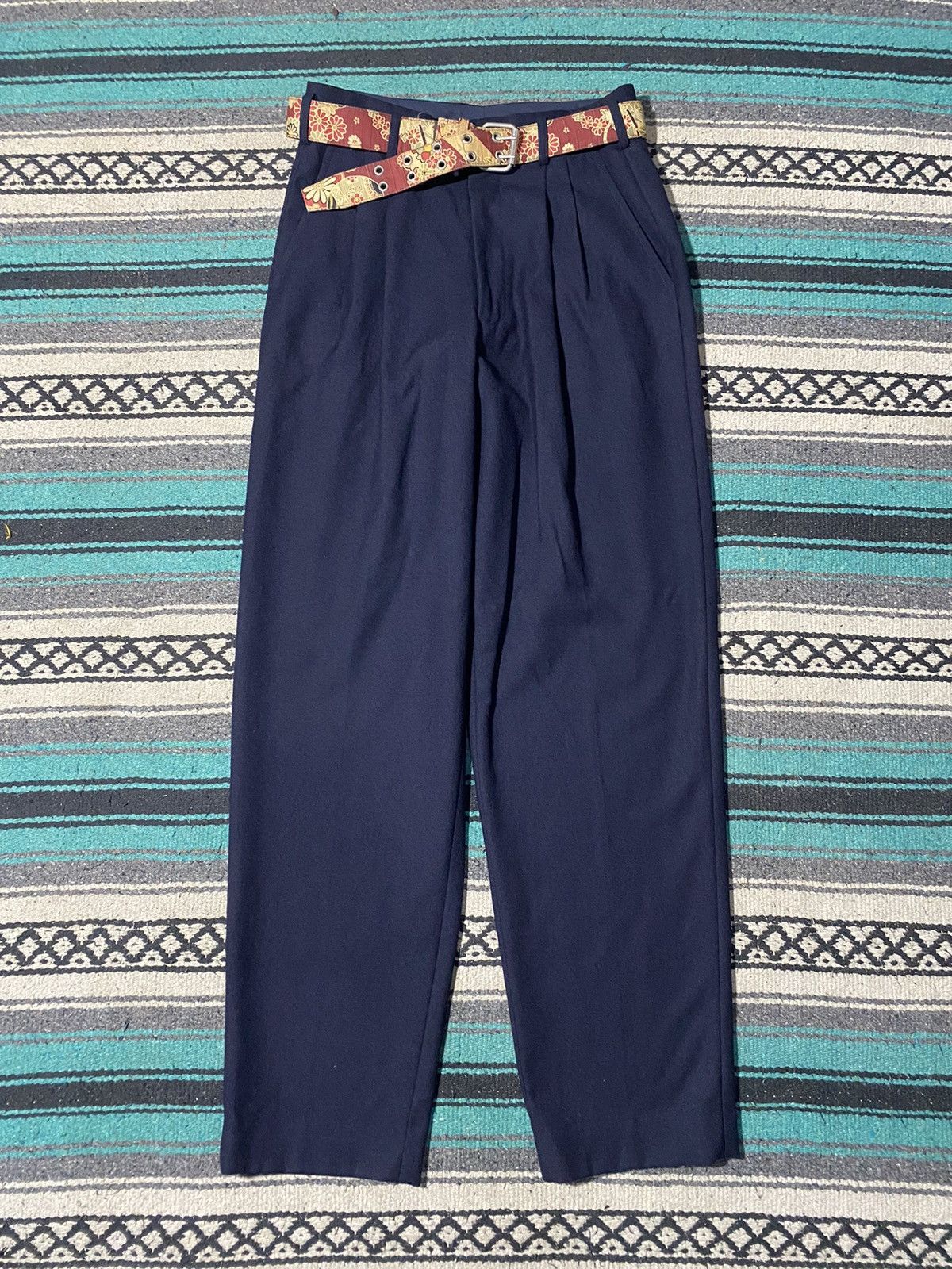 Nicole Club 2000s Nicole Club - Double Pleated Wool Trouser Pants Size US 29 - 1 Thumbnail