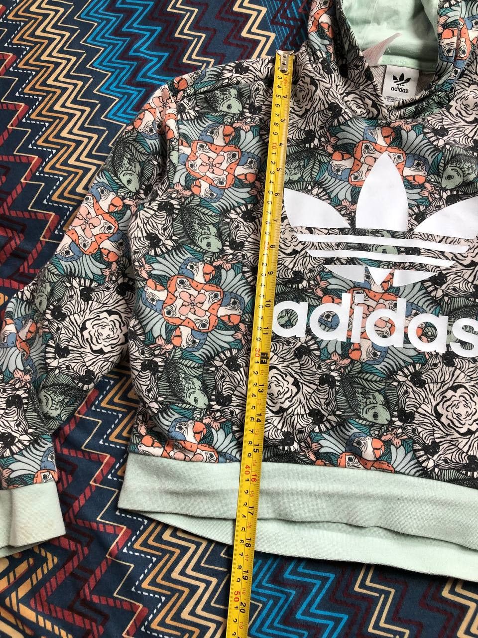 Adidas Adidas Cropped Hoodie Womens Logo Spell Out Pullover Size M / US 6-8 / IT 42-44 - 16 Thumbnail