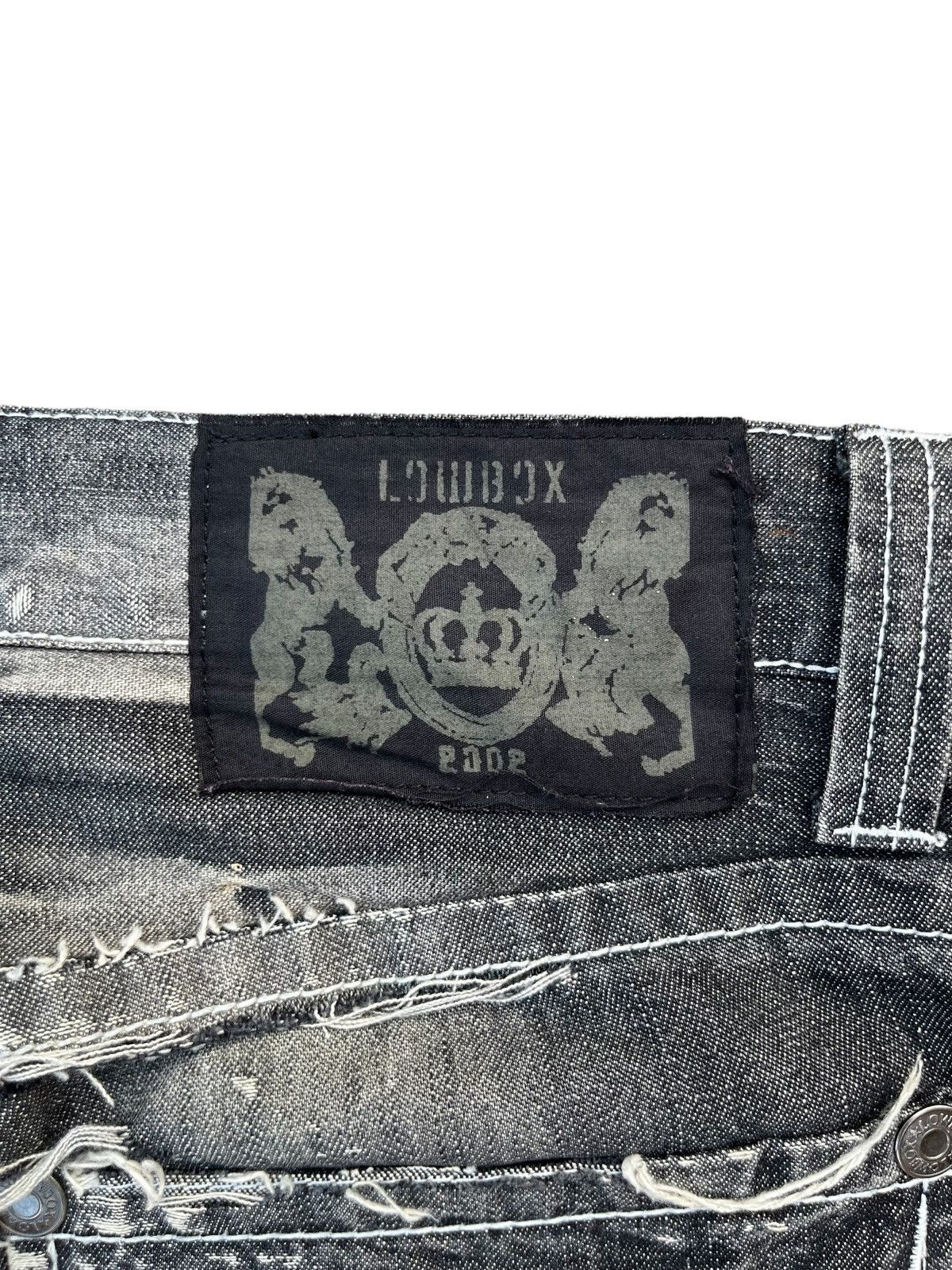 Vintage Japanese Brand Lowbox Distressed Charcoal Faded Jean