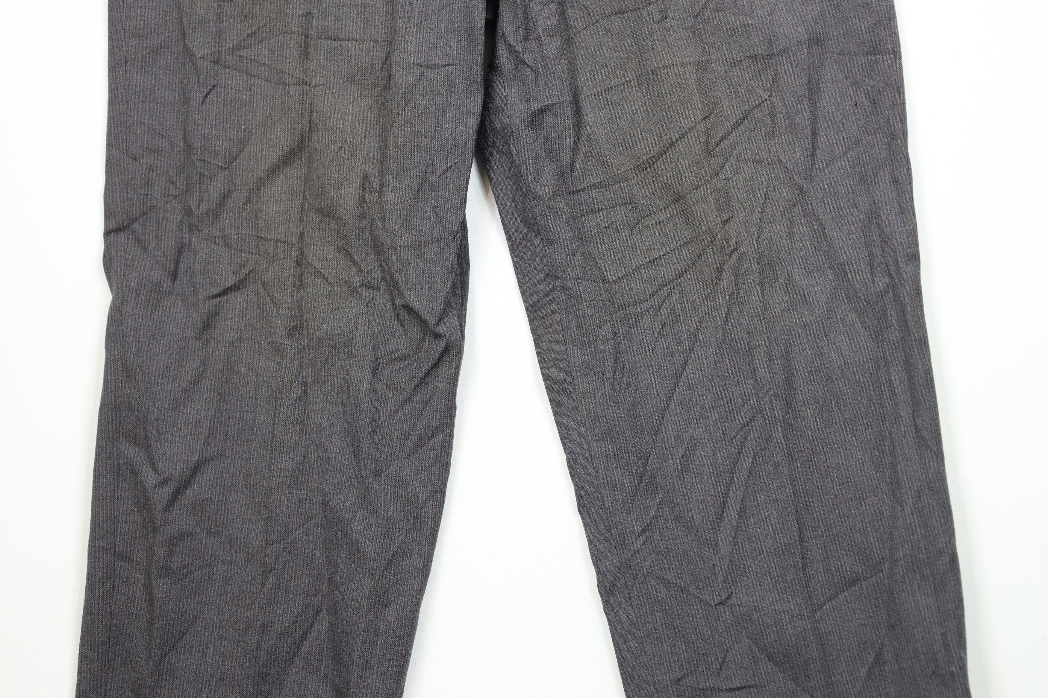 Vintage Vintage 40s 50s Rockabilly Back Striped Wool Pants USA Size US 34 / EU 50 - 3 Thumbnail