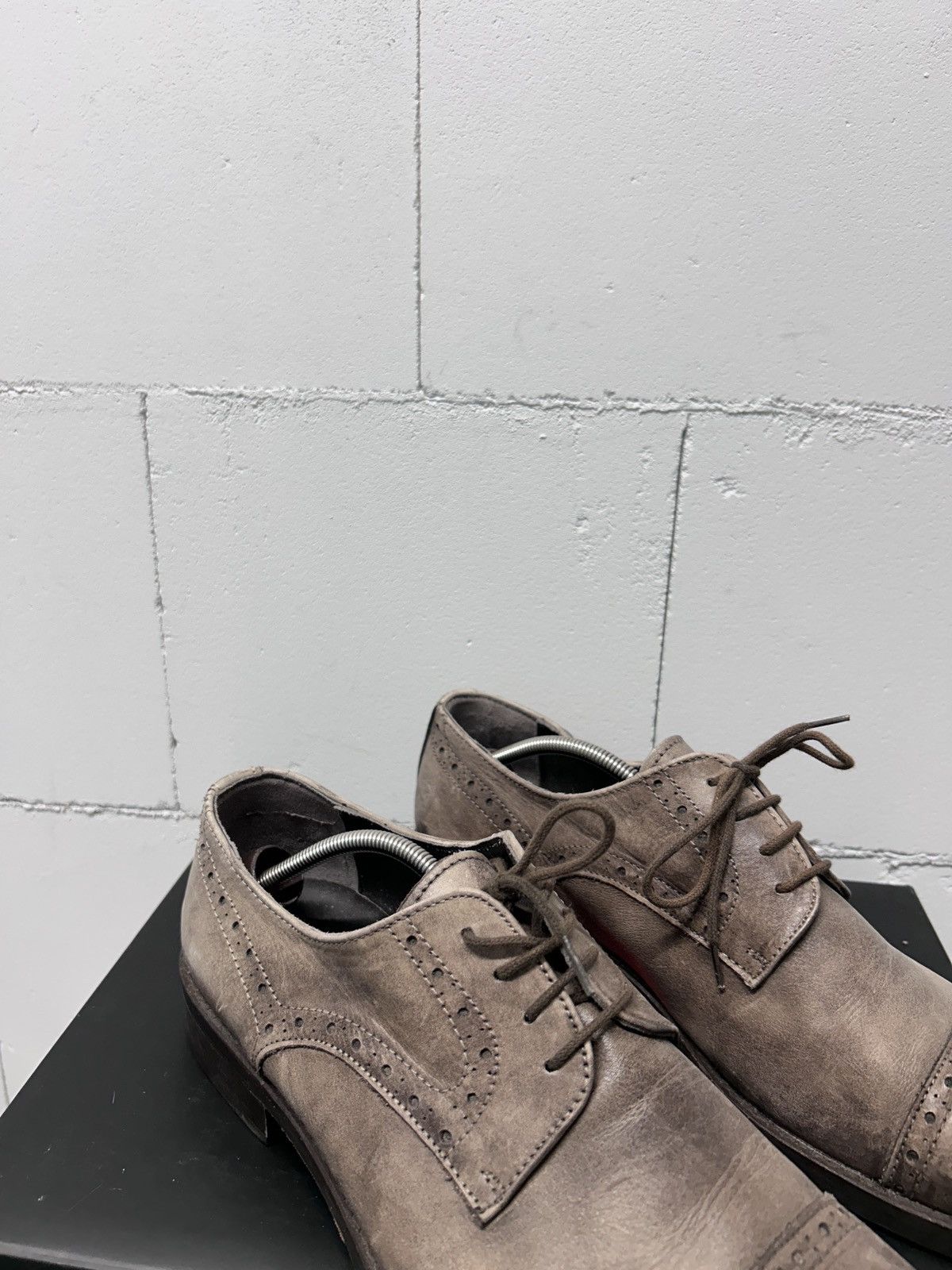 Genuine Leather × Gianni Valentino Gianni Russo Leather Brogue Shoes Size US 11 / EU 44 - 5 Thumbnail