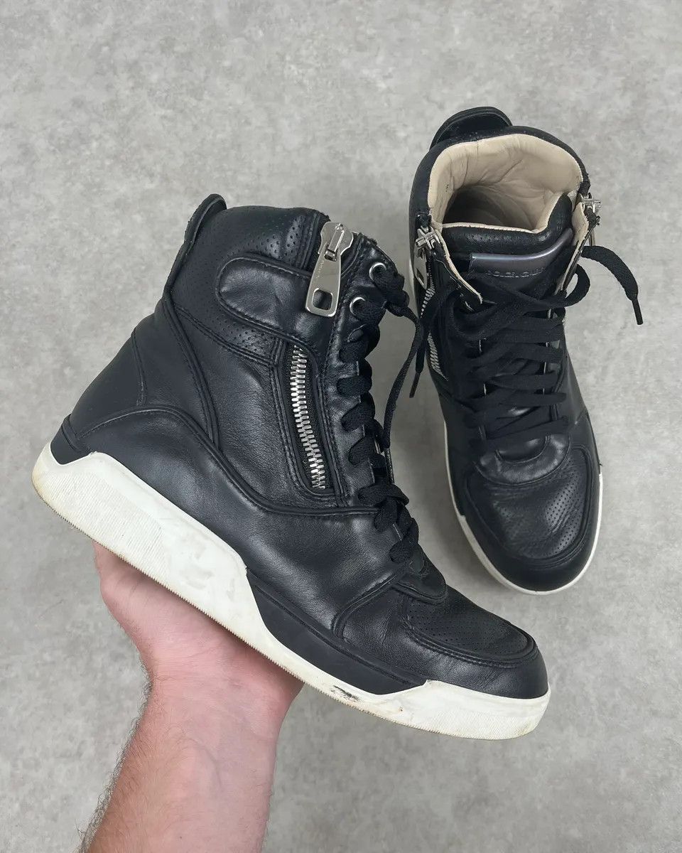 Dolce & Gabbana 2000s Dolce & Gabbana High Leather Zip Sneakers Size US 8 / EU 41 - 1 Thumbnail