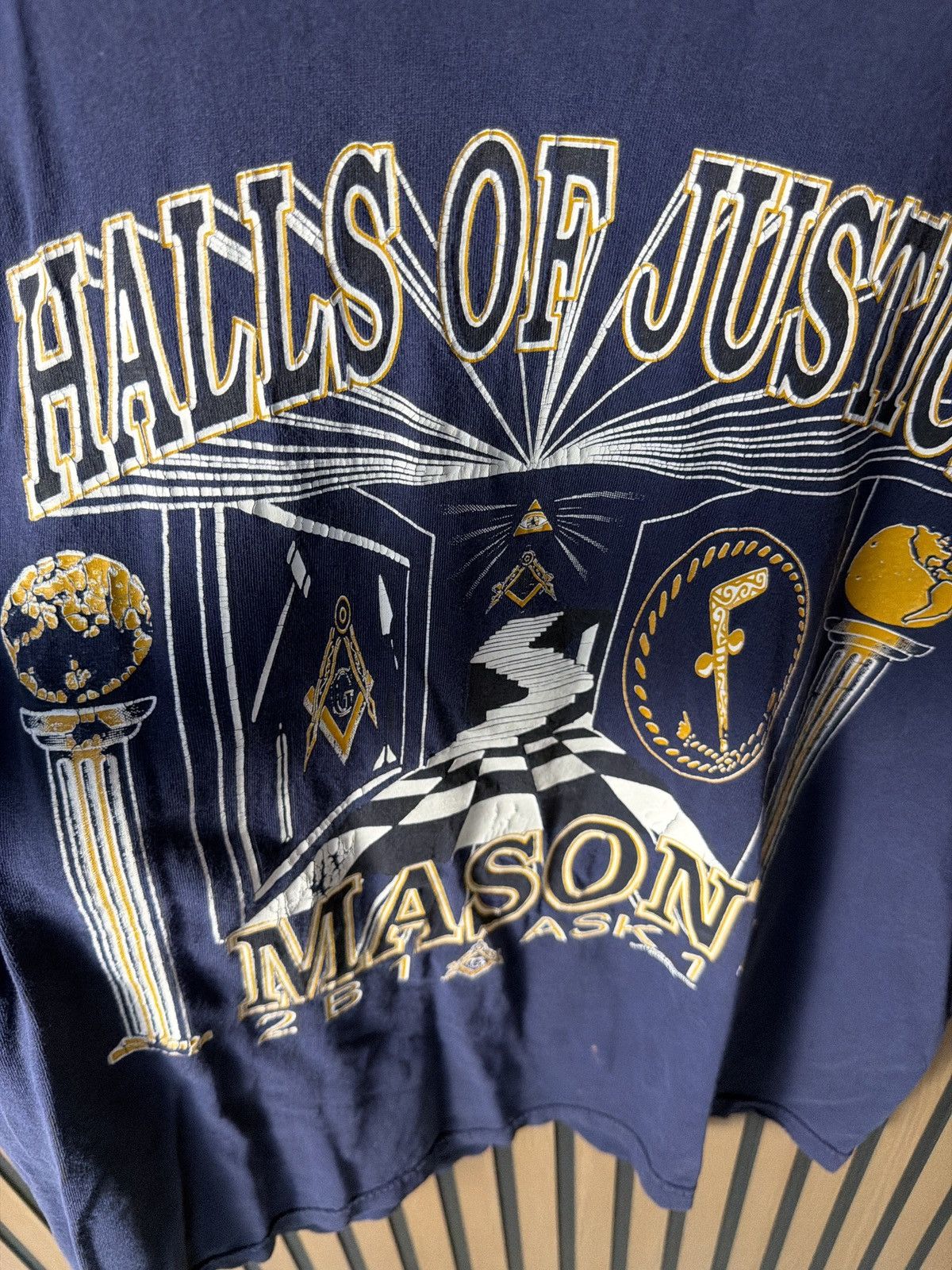 Vintage MASONIC VINTAGE SHIRT ILLUMINATI Size US XL / EU 56 / 4 - 2 Thumbnail