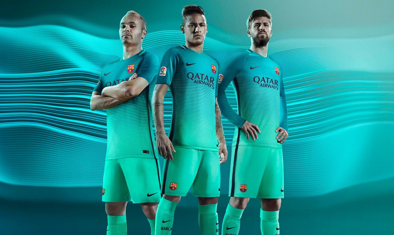 Nike FC Barcelona Nike 2016 - 2017 Third Player's Edition Size US M / EU 48-50 / 2 - 3 Thumbnail