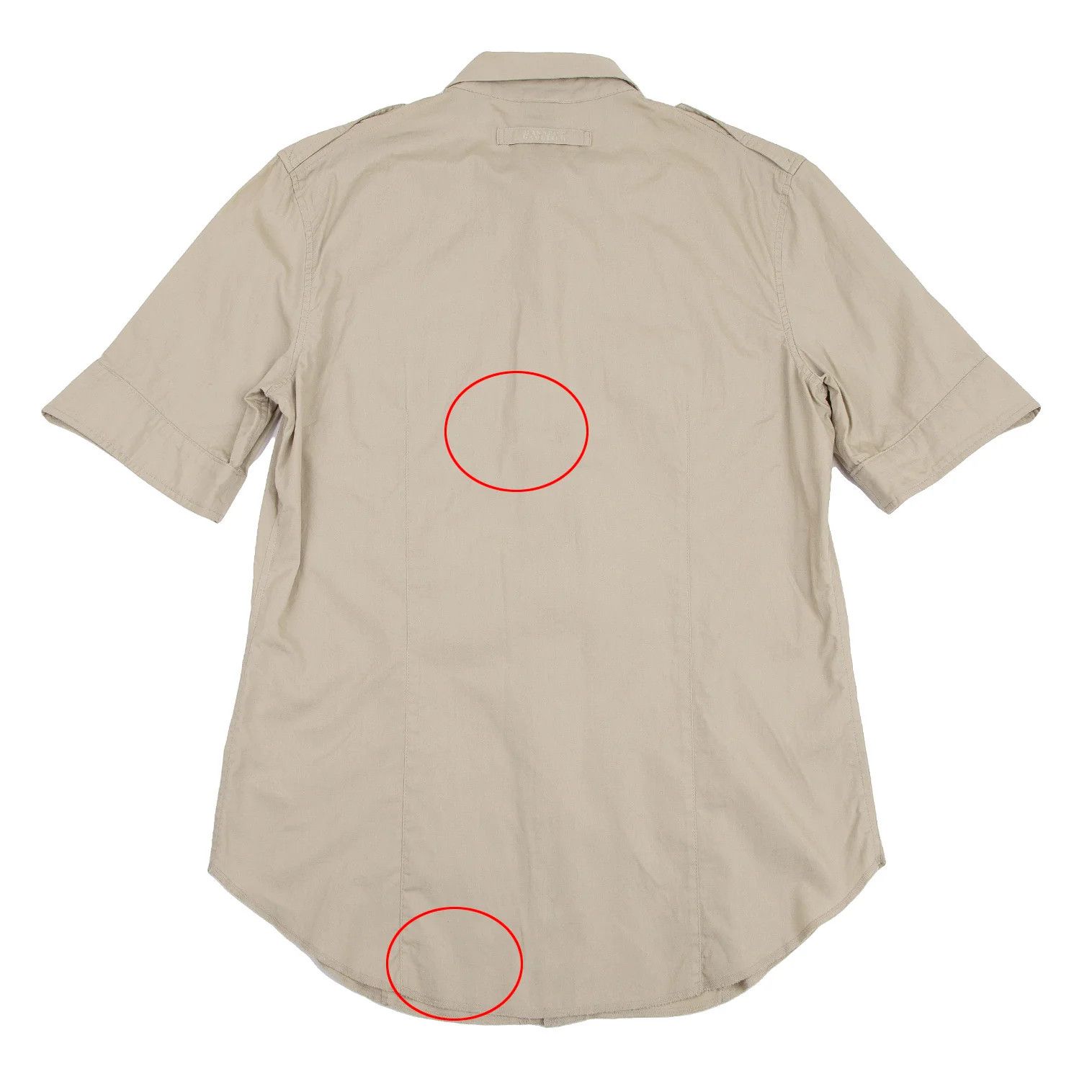 Jean Paul Gaultier Cotton Short Sleeve Military Shirt in Beige, Size 48 Size US M / EU 48-50 / 2 - 13 Thumbnail