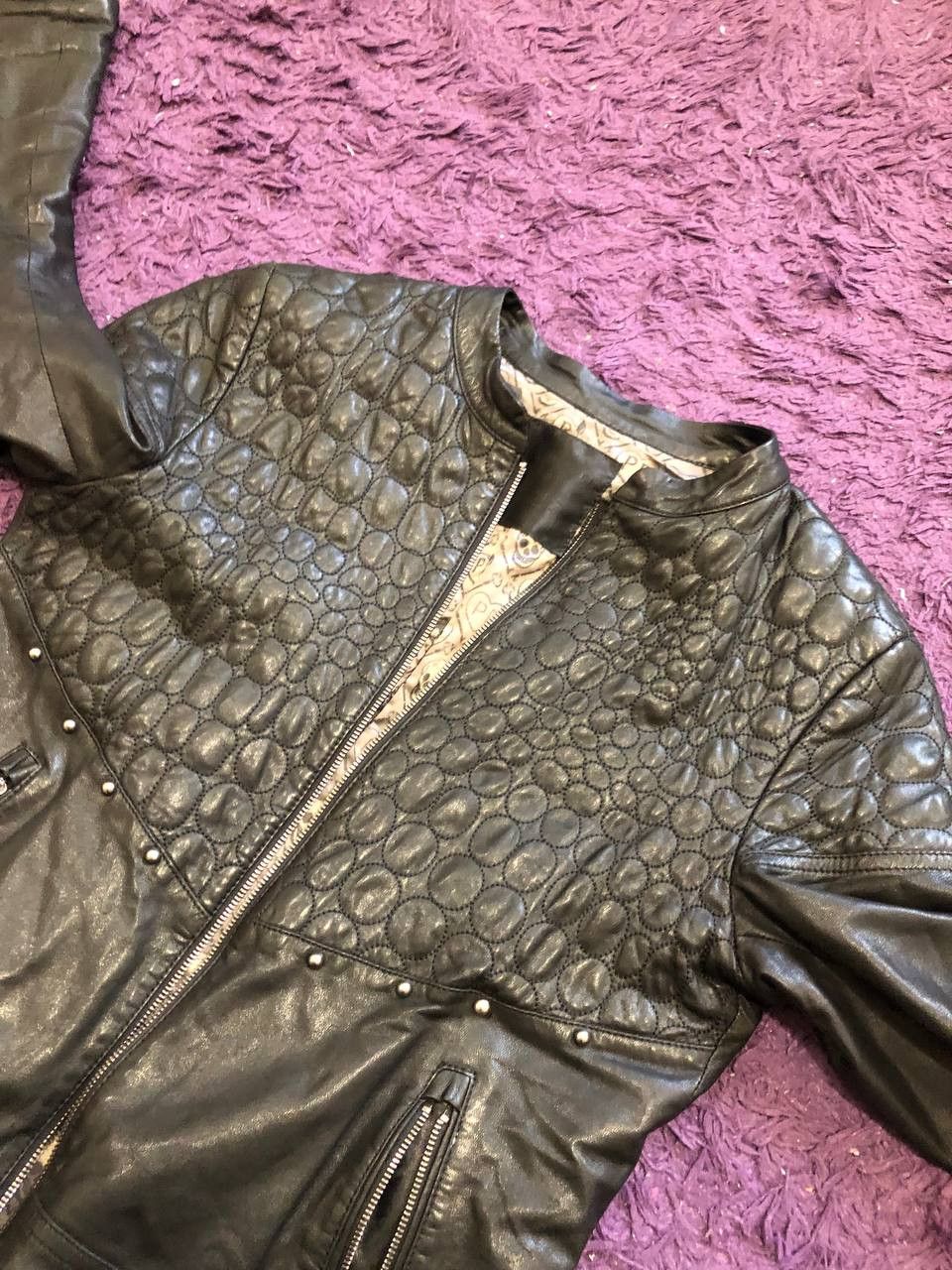 Philipp Plein Philipp Plein 's Black Leather Bomber Jacket Size US L / EU 52-54 / 3 - 17 Thumbnail