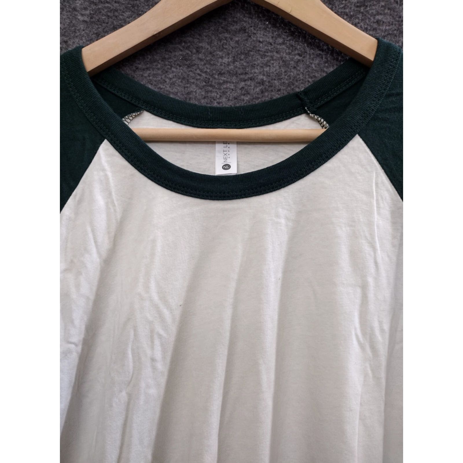 Next Level Next Level Raglan T-Shirt Colorblock Adult 3XL Green/White Crew Neck Short Sleeve 80s Unisex Mens Womens Size US XXL / EU 58 / 5 - 3 Thumbnail