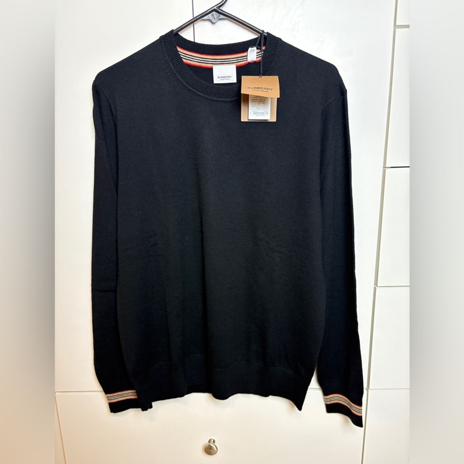 Burberry BURBERRY Check Motif Wool Crewneck Sweater M Size US M / EU 48-50 / 2 - 2 Thumbnail