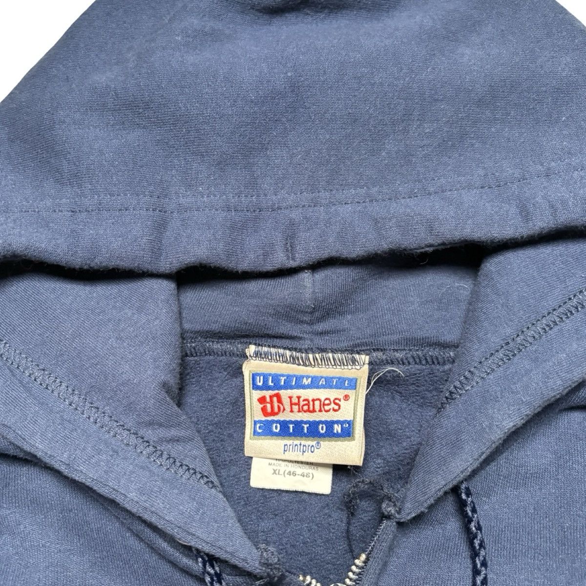 Hanes Vintage 90s Hanes Ultra Cotton Faded Navy Full Zip Jacket XL Size US XL / EU 56 / 4 - 3 Thumbnail