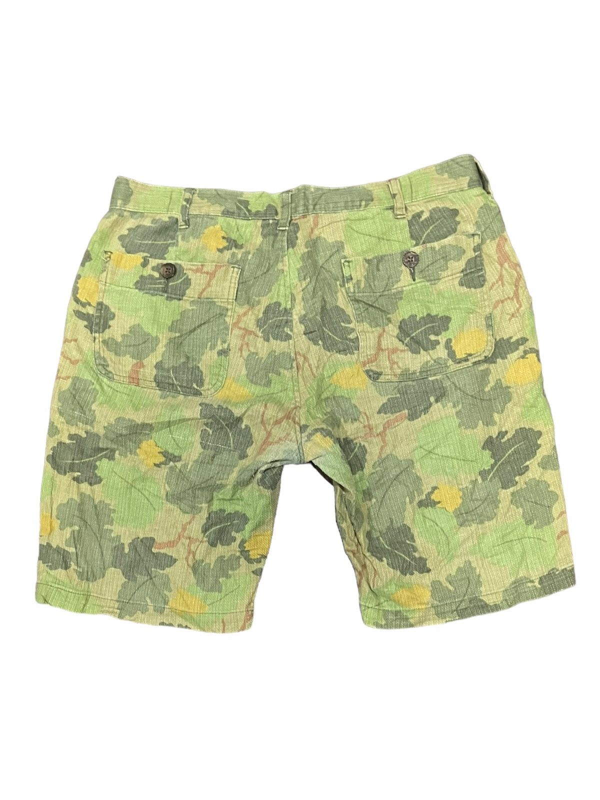 Japanese Brand Mitchell Camouflage Japanese Bliss Point Distressed Shorts Size US 33 - 4 Thumbnail
