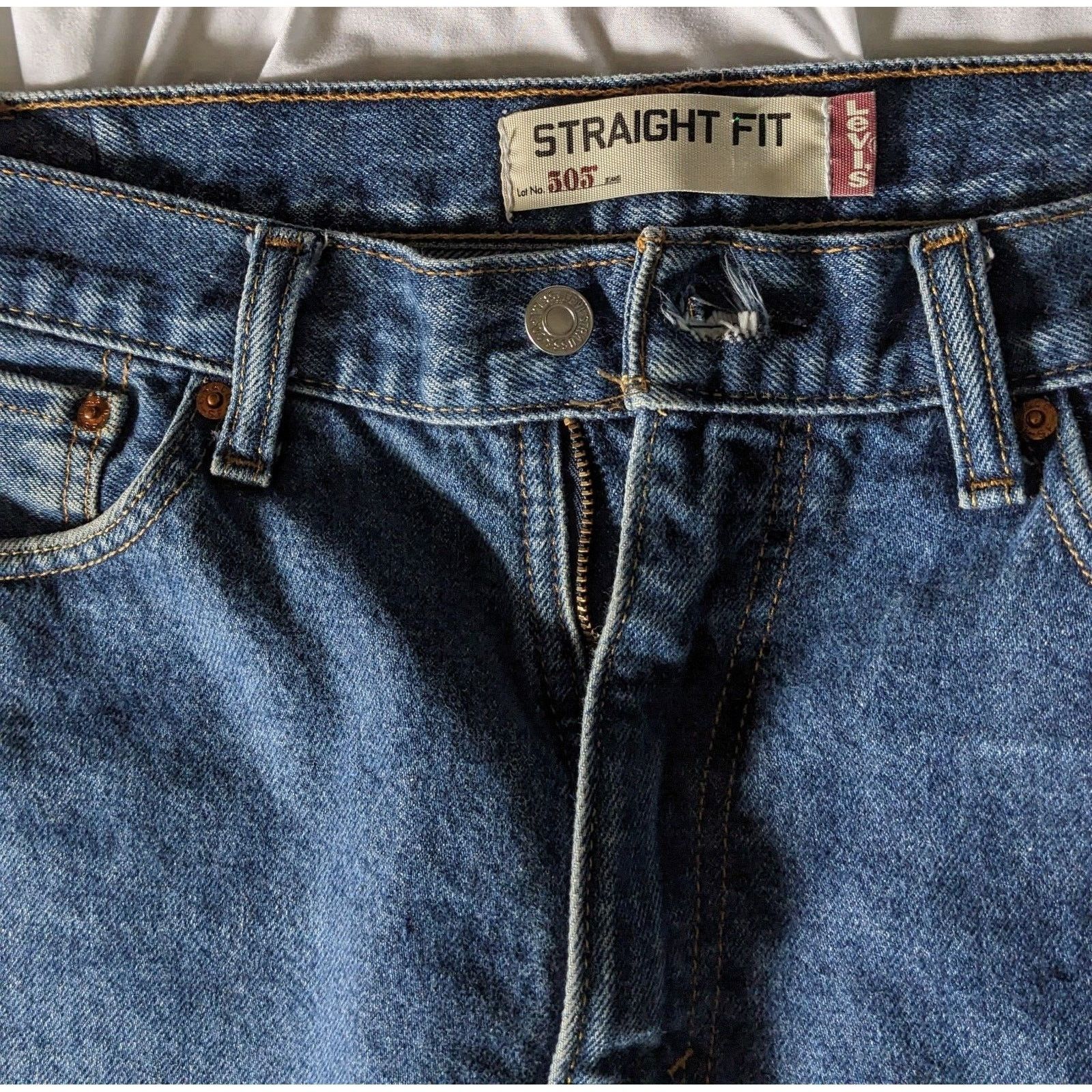 Levi's LEVI'S 505 Men Size 36x32 Reg Fit Straight Leg Jeans Red Tab Size US 36 / EU 52 - 3 Thumbnail
