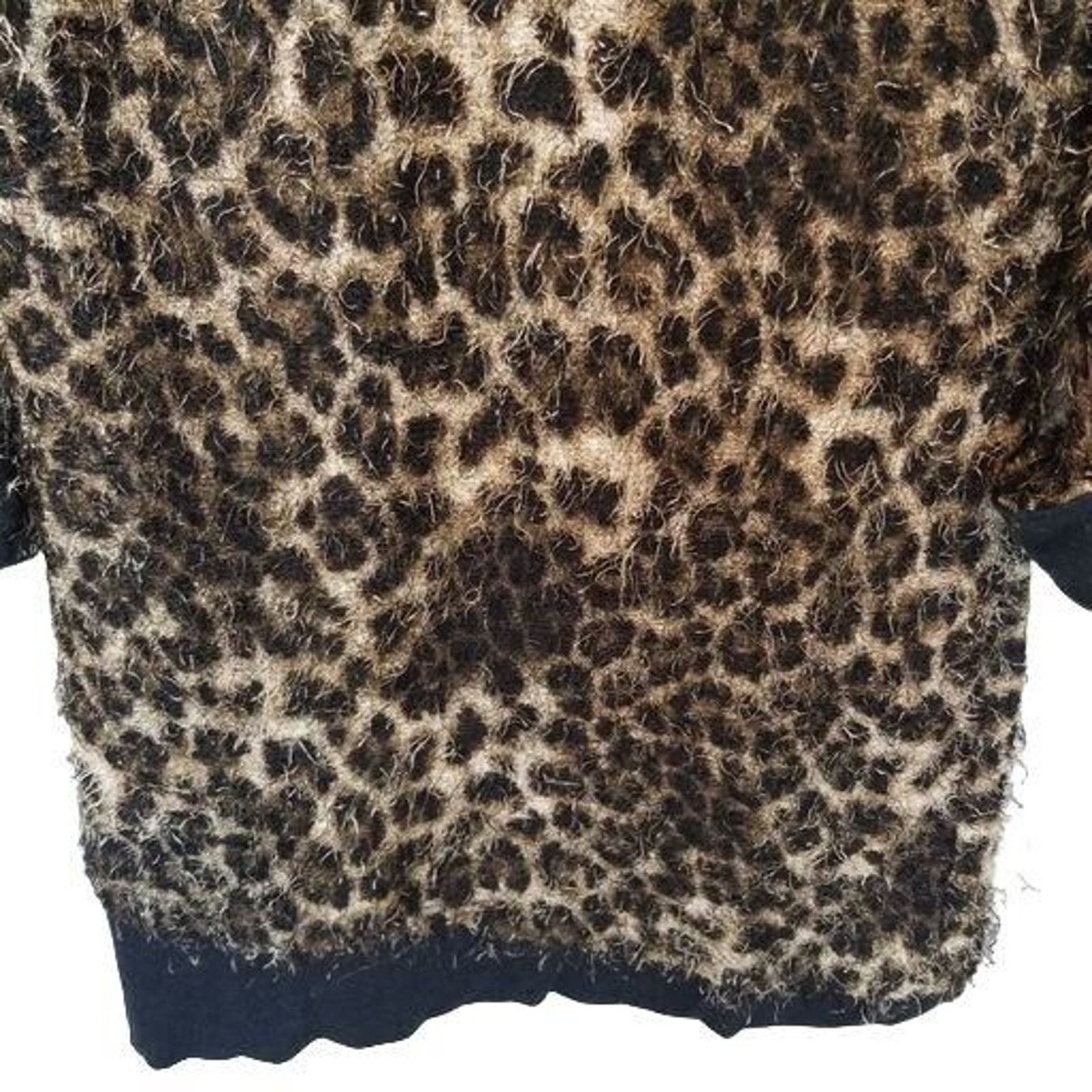 Alberto Alberto Makali Leopard Print Sweater Eyelash Size M Artsy Size M / US 6-8 / IT 42-44 - 3 Thumbnail