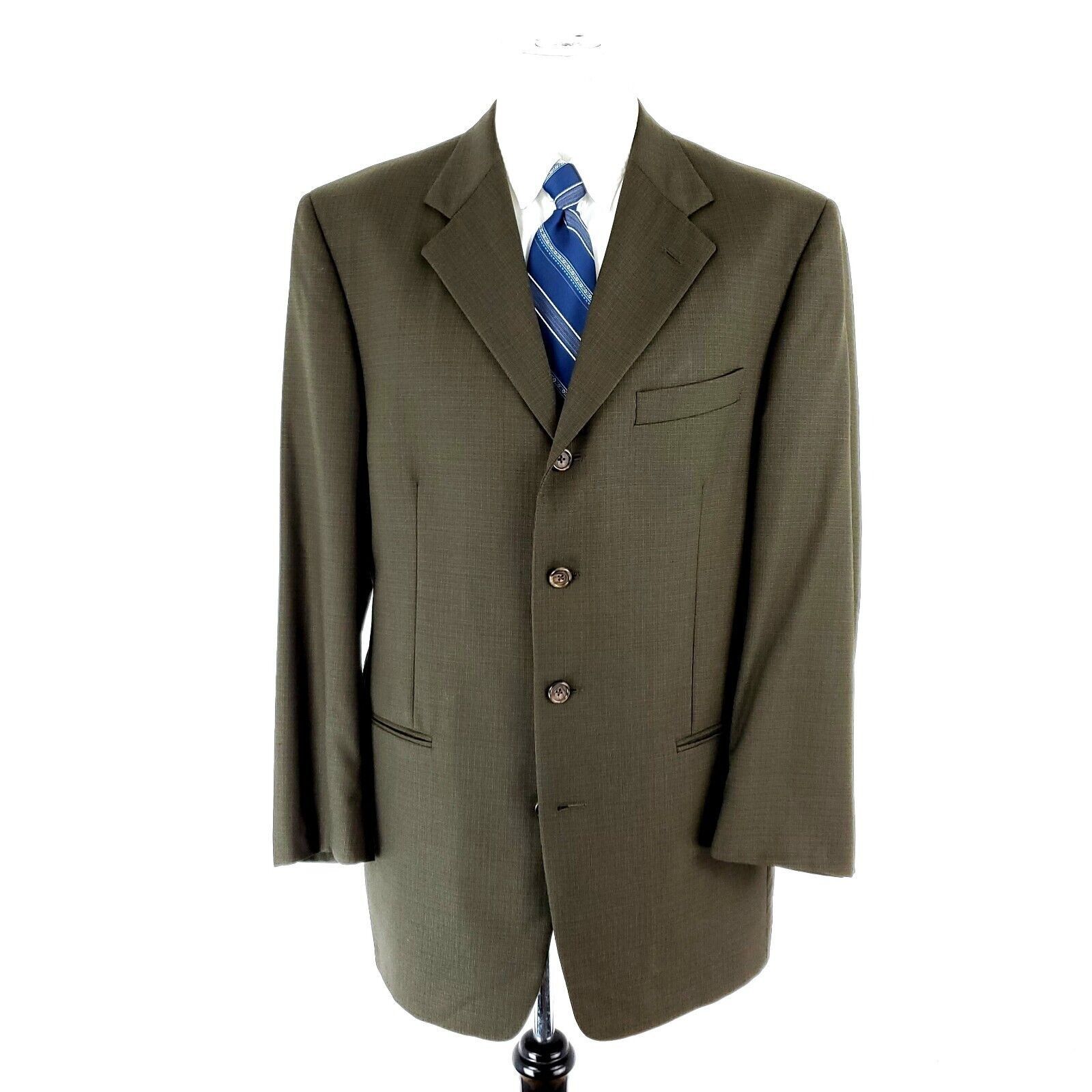 Givenchy Givenchy Monsieur Wool 4 Button Sport Coat 40R Green Check S Size 40R - 3 Thumbnail