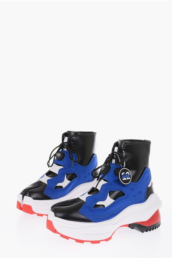Maison Margiela × Reebok Maison Margiela Reebok MM22 Leather and Fabric TABI Project Ankle Boots Size US 9 / EU 42 - 1 Thumbnail
