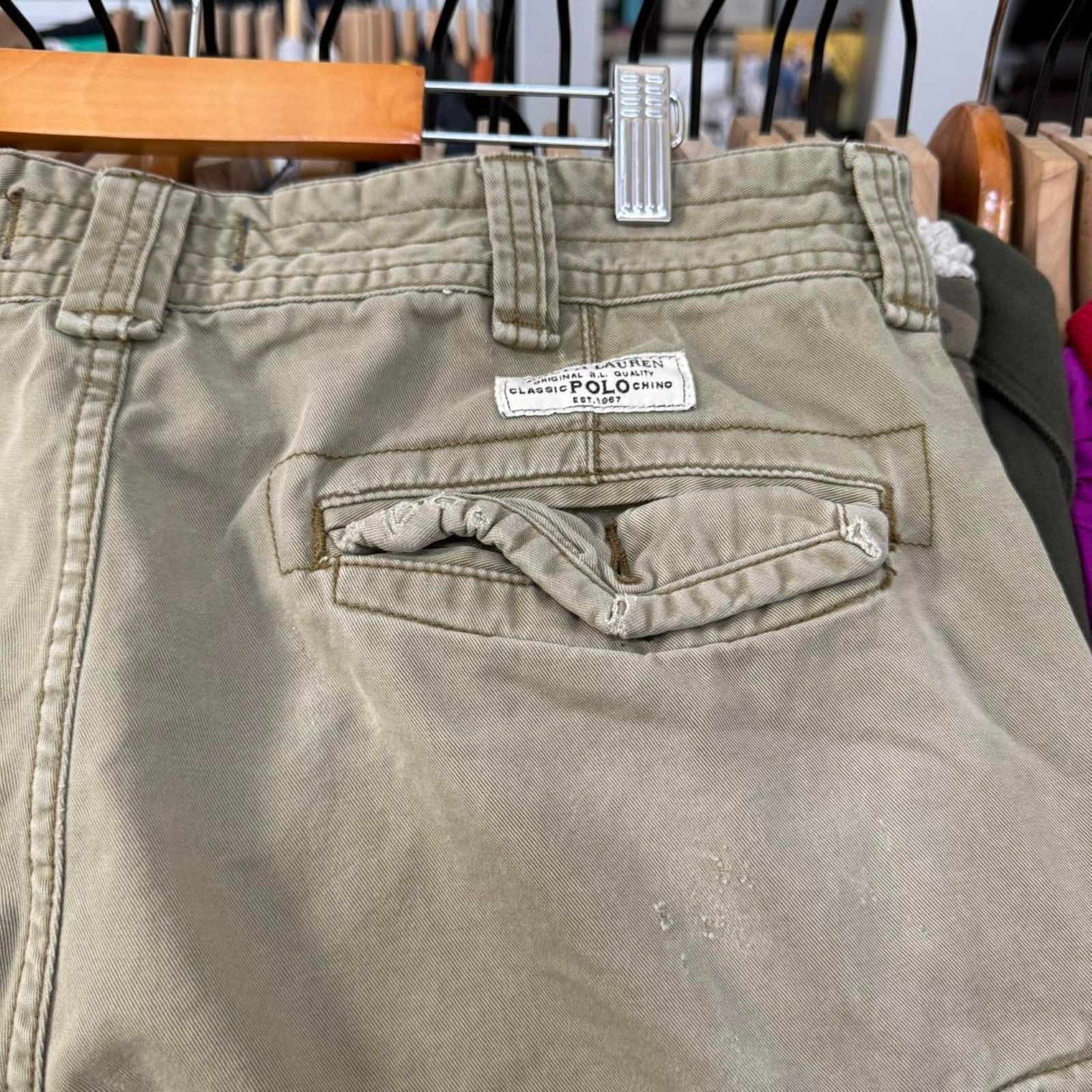 Polo Ralph Lauren Vintage 90s Polo Ralph Lauren Distressed & Faded Cargo Pants Size US 36 / EU 52 - 8 Thumbnail