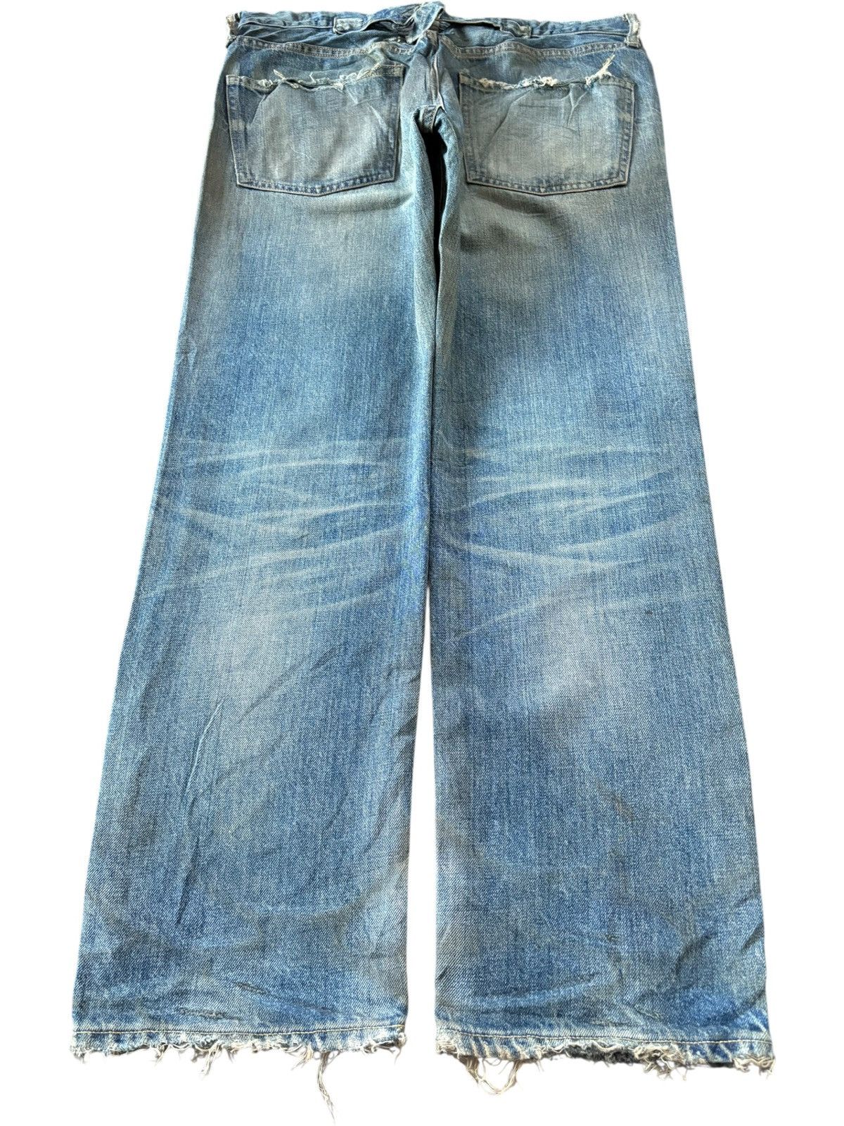 Edwin Vintage Japanese Red Card Buckle Back Mud Wash Distress Jean Size US 34 / EU 50 - 2 Thumbnail