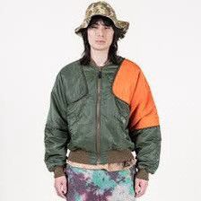 image of Kapital Sham Pillow Bomber Jacket Saint Michael Cpfm Visvim in Green, Men's (Size XL)