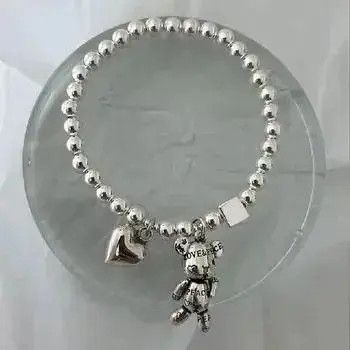 Jewelry Stainless Steel 🐻 Bear Love Charm Bracelet Unisex Size ONE SIZE - 3 Thumbnail