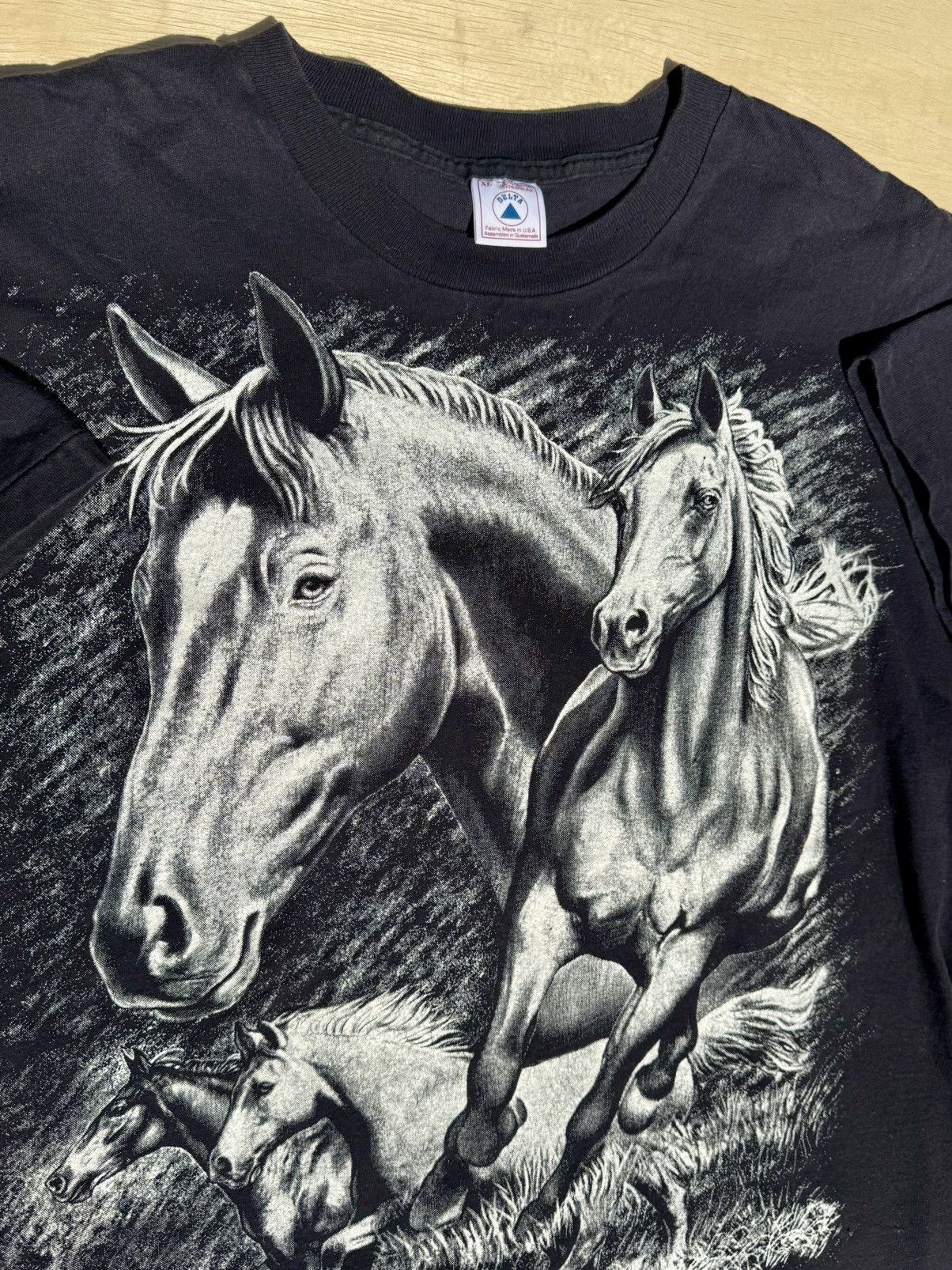 Band Tees × Vintage Vintage 90’s Horse All Over Print Animal AOP T-Shirt Size US XL / EU 56 / 4 - 4 Thumbnail