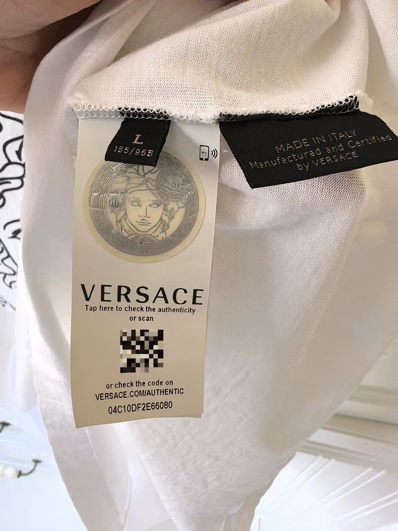 Versace Versace White short-sleeved T-shirt Size US L / EU 52-54 / 3 - 3 Thumbnail