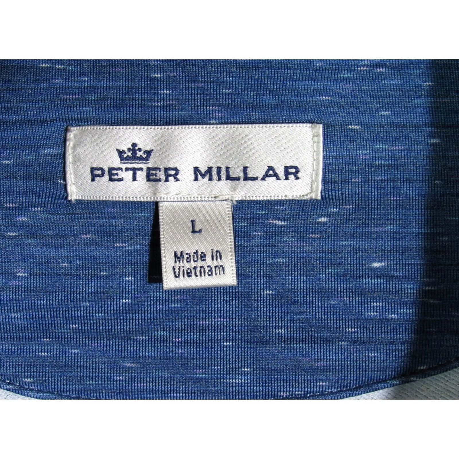 Peter Millar Peter Millar Crown 1/4 Zip Sweater Mens Large Golf Performance Pullover Blue | Pre-Owned Size US L / EU 52-54 / 3 - 5 Thumbnail