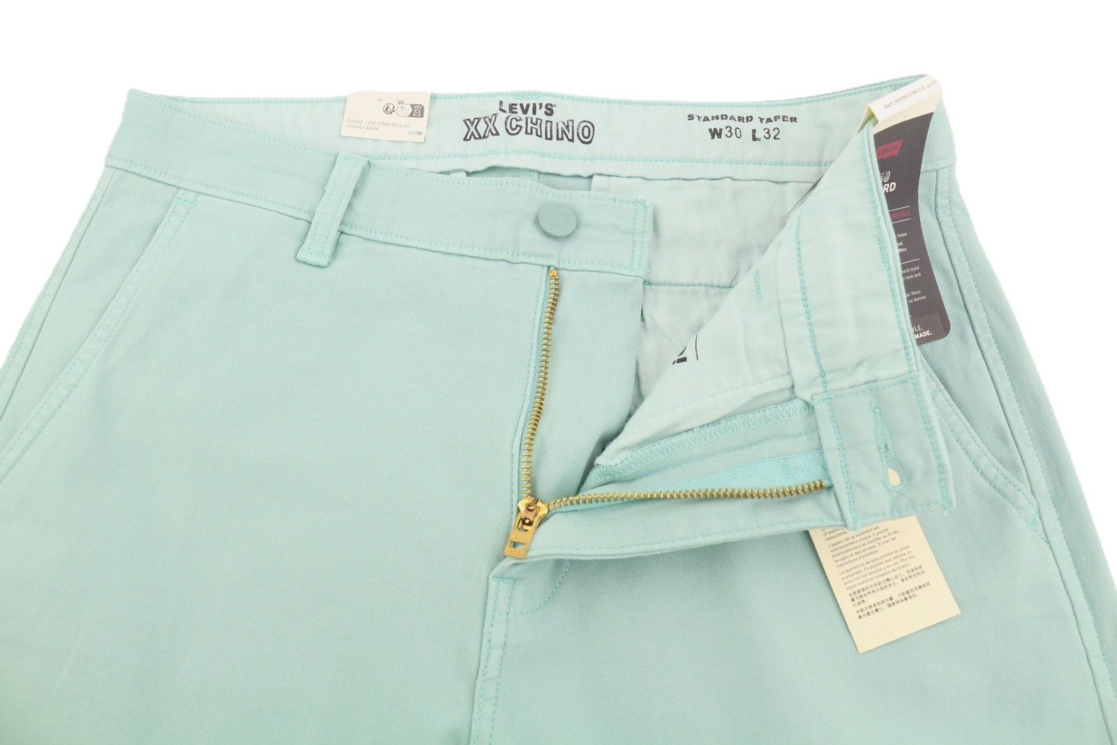 Levi's XX CHINO W30/L32 Blue Taper Stretch Zip Pants 87061 Size US 30 / EU 46 - 4 Thumbnail