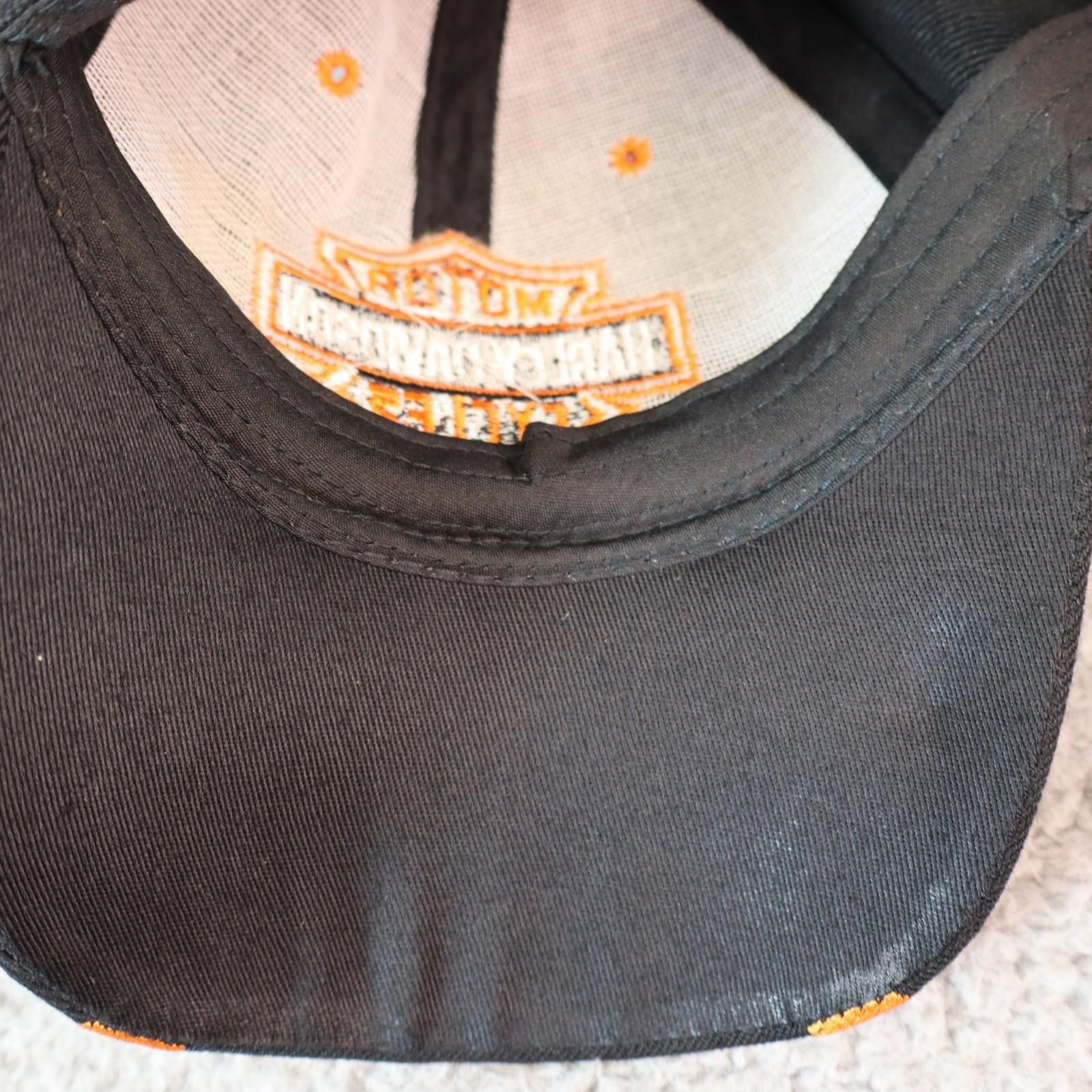 Other Vtg Harley Davidson Baseball Cap OSFM Black Orange Flames Size ONE SIZE - 8 Thumbnail