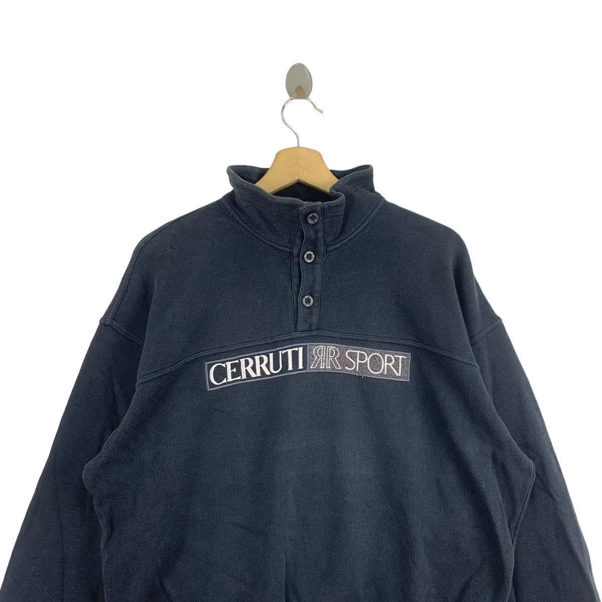Cerruti 1881 Vtg 90’ CERRUTI 1881 PARIS Sport Collection Henley Sweater Size M / US 6-8 / IT 42-44 - 4 Thumbnail