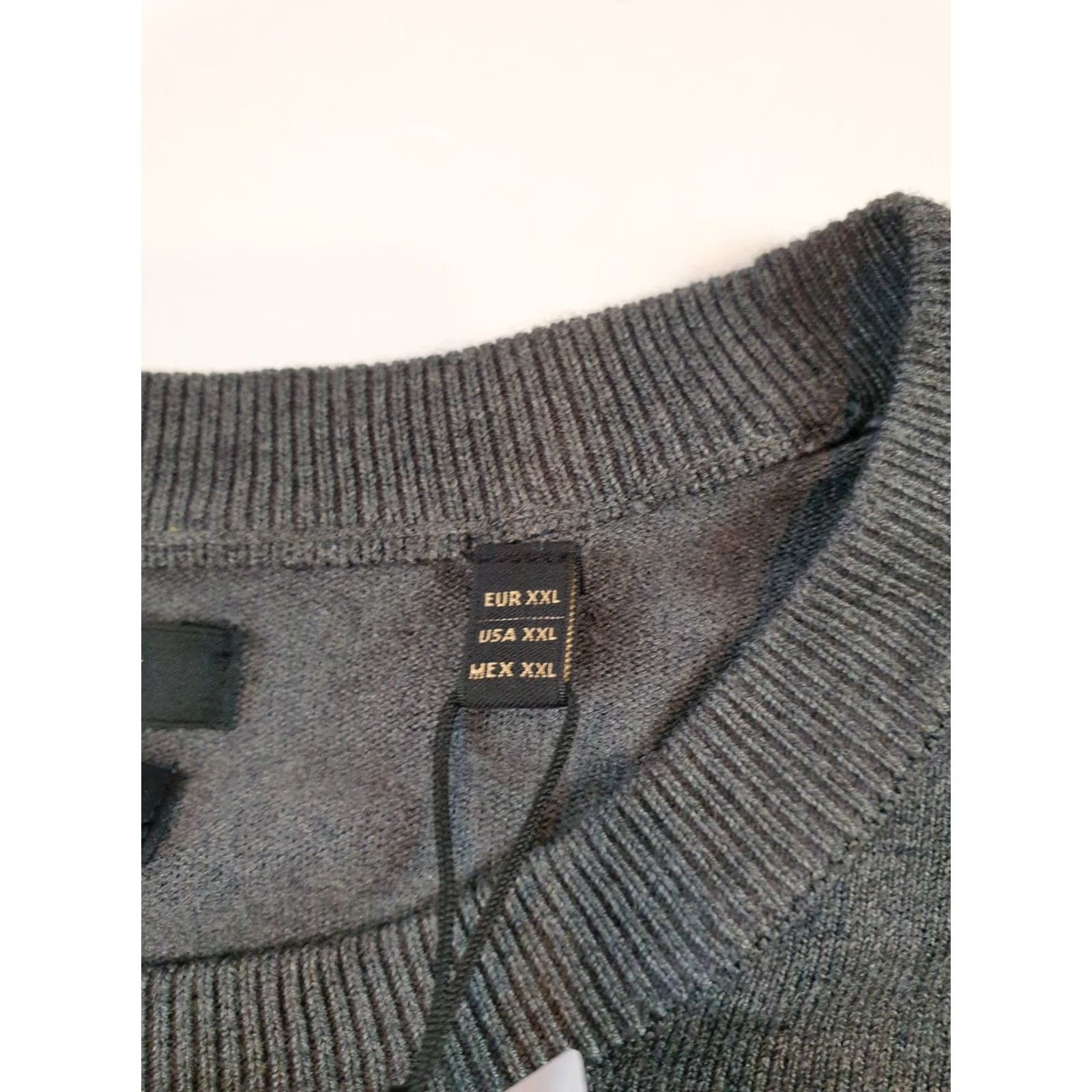 ASH Porter & Ash Sweater Men's 2XL Gray Knit Crew Neck Pullover NWT Viscose Nylon Stretch (Business, Casual, Travel) Size US XXL / EU 58 / 5 - 4 Thumbnail