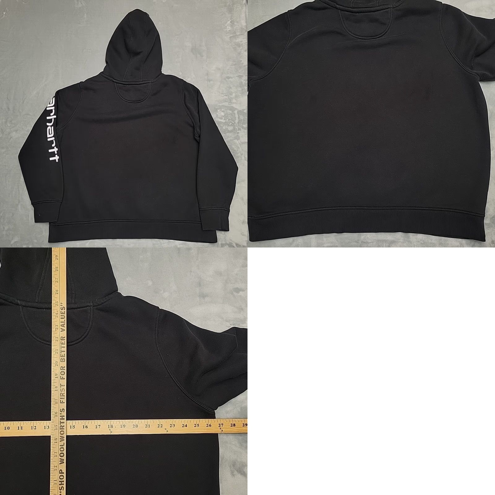 Carhartt VINTAGE Carhartt Hoodie Womens XXL 20 Black Relaxed Hooded Work Pullover Sweatshirt Size XXL / US 16-18 / IT 52-54 - 8 Thumbnail