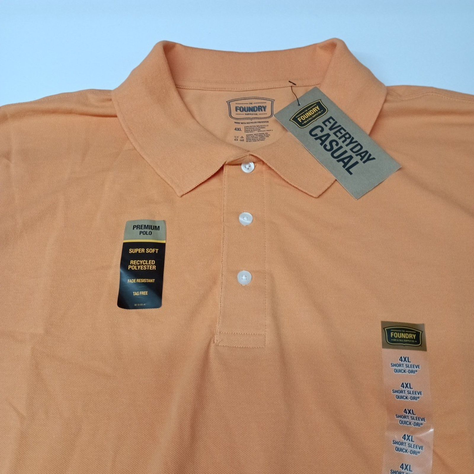 Other The Foundry Supply Co. Polo Shirt Men's 4XL Orange Quick Dri Size US XXL / EU 58 / 5 - 2 Thumbnail
