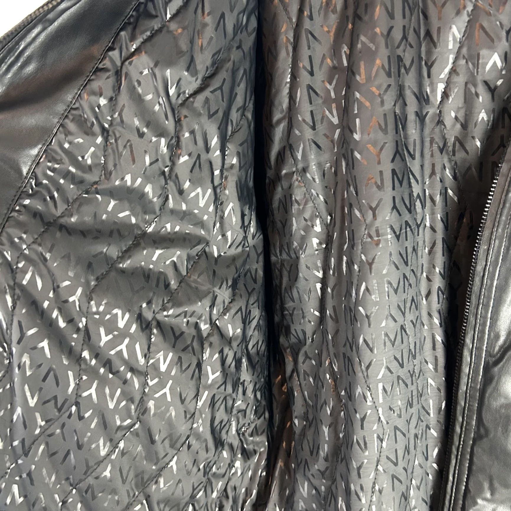 Vintage Marc New York Jacket Mens XL Black Faux Leather Motorcycle Quilted Zip Pockets Size US XL / EU 56 / 4 - 5 Thumbnail