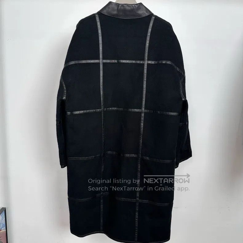 Hermes Hermes Black Leather Patch Cashmere Overcoat Size XXS / US 00 / IT 34 - 2 Thumbnail