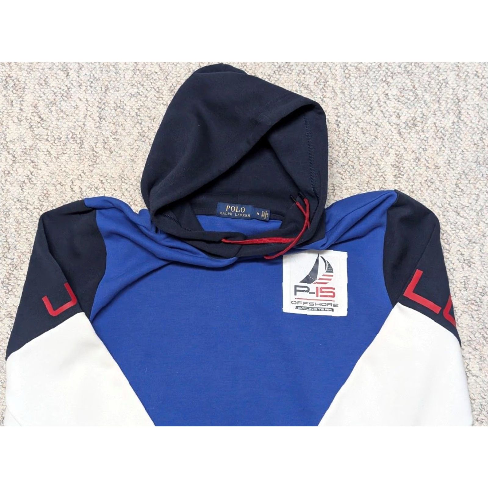 Polo Ralph Lauren VINTAGE POLO Ralph Lauren Hooded Sweatshirt M offshore P-15 sailing team HOODIE hooded Size US M / EU 48-50 / 2 - 6 Thumbnail